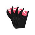 puma basic sokken met drukvrije comfortrand (4 paar) zwart