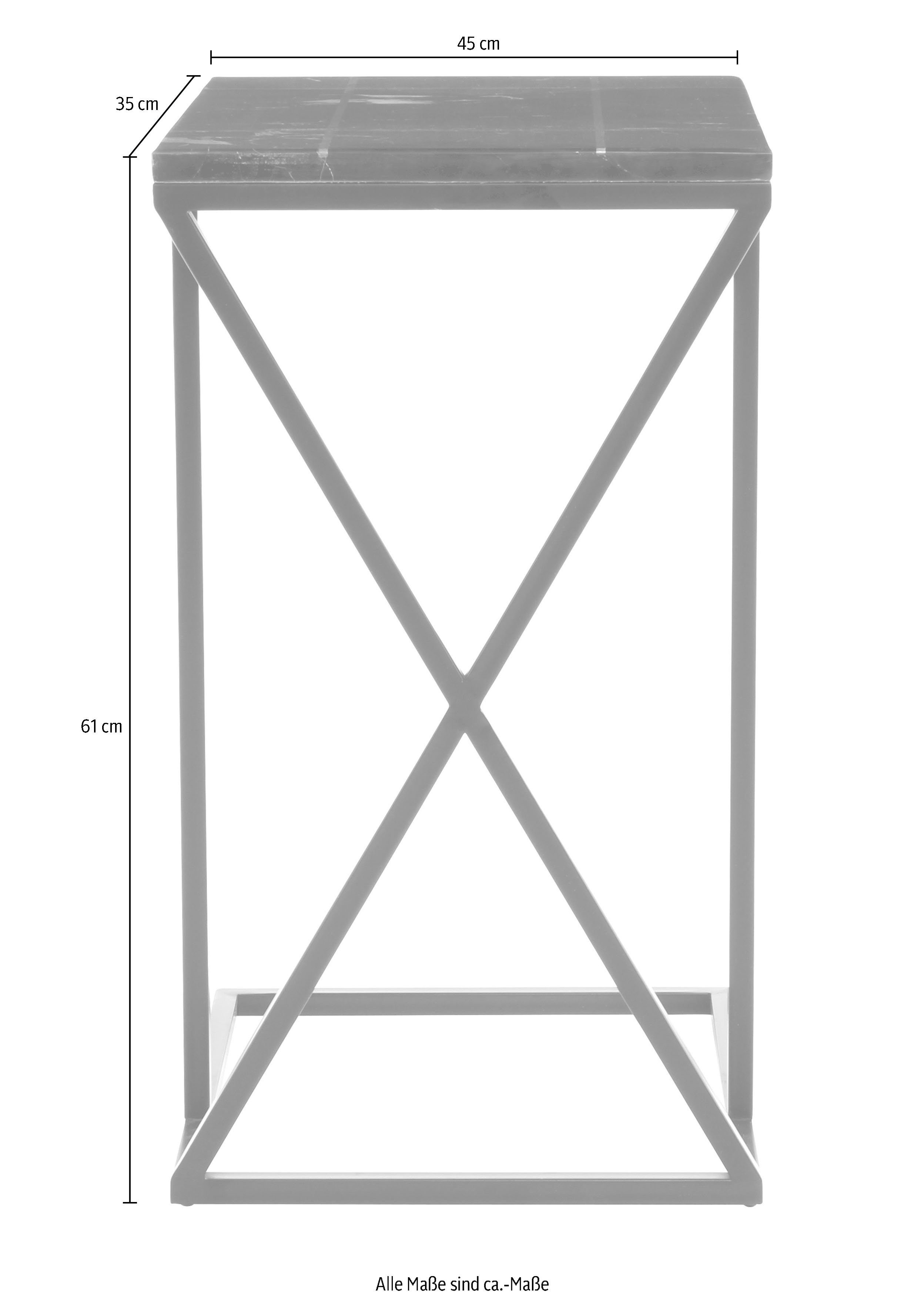 Kayoom Bijzettafel Louis 125, design-tafel met stijl, marmer tafelblad Marmeren tafelblad detailrijk, robuust frame, tijdloos (1 stuk)