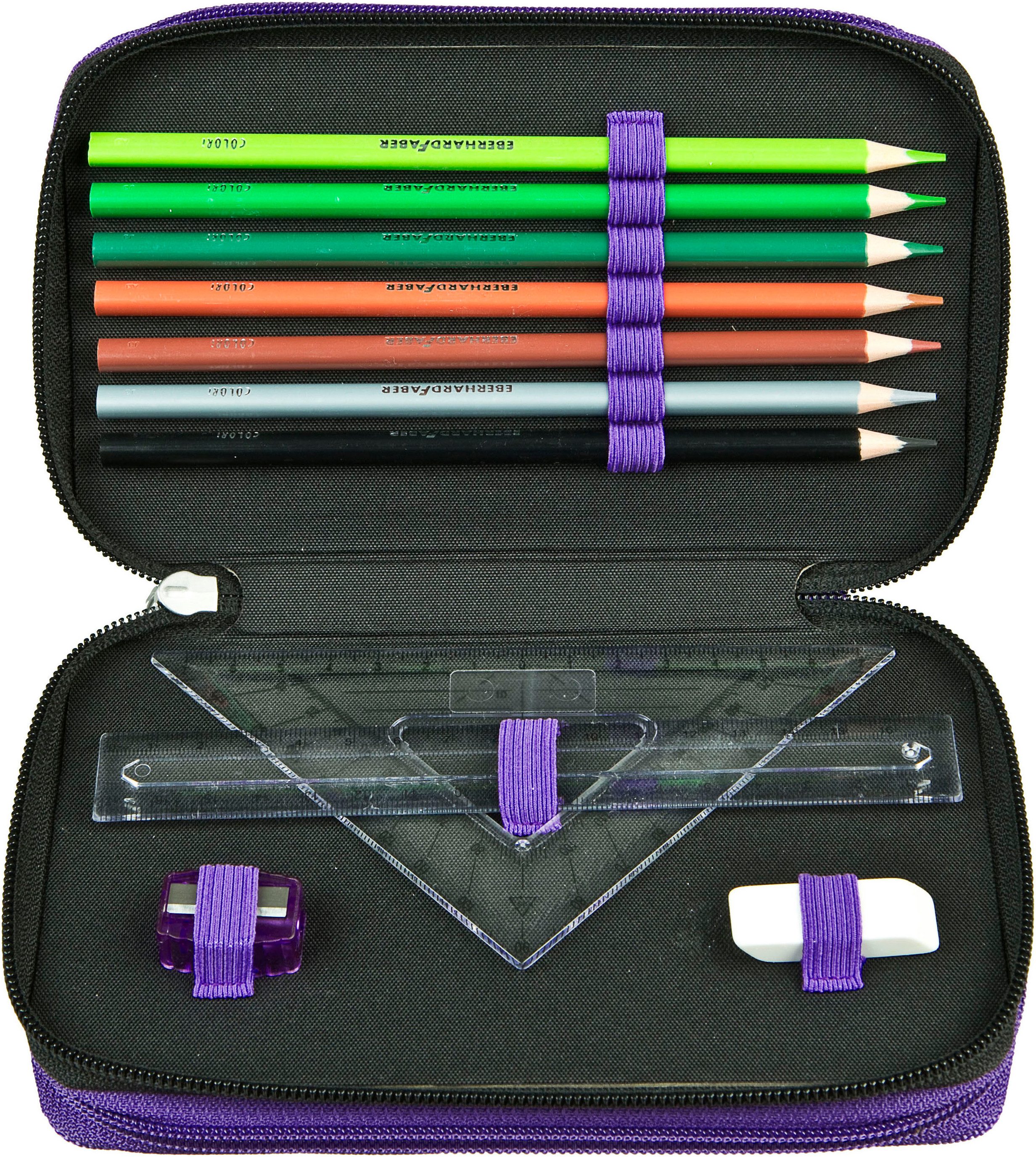 Scooli Etui Tripledecker, Monster High gevuld, inclusief geodriehoek