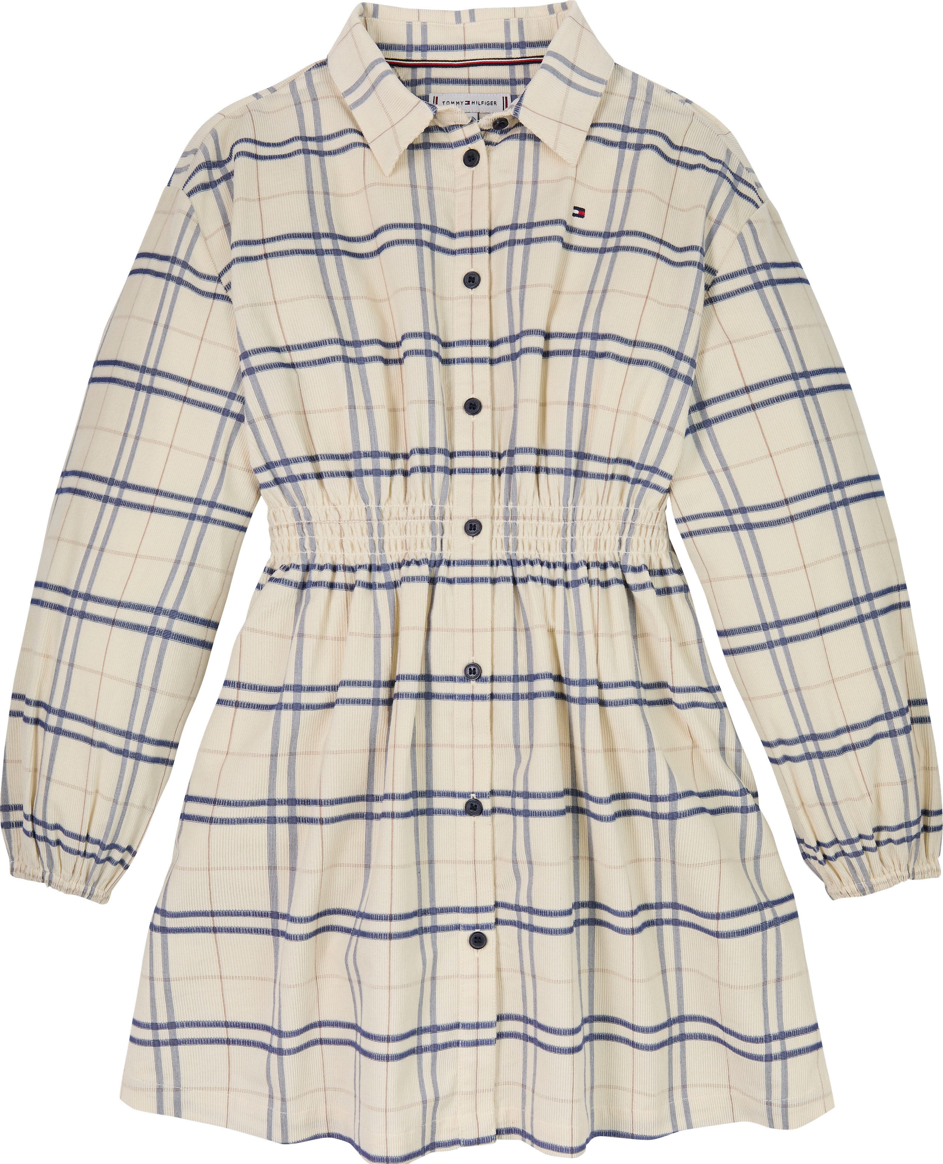 Tommy Hilfiger Jurk met overhemdkraag CORDUROY CHECK SHIRT DRESS LS