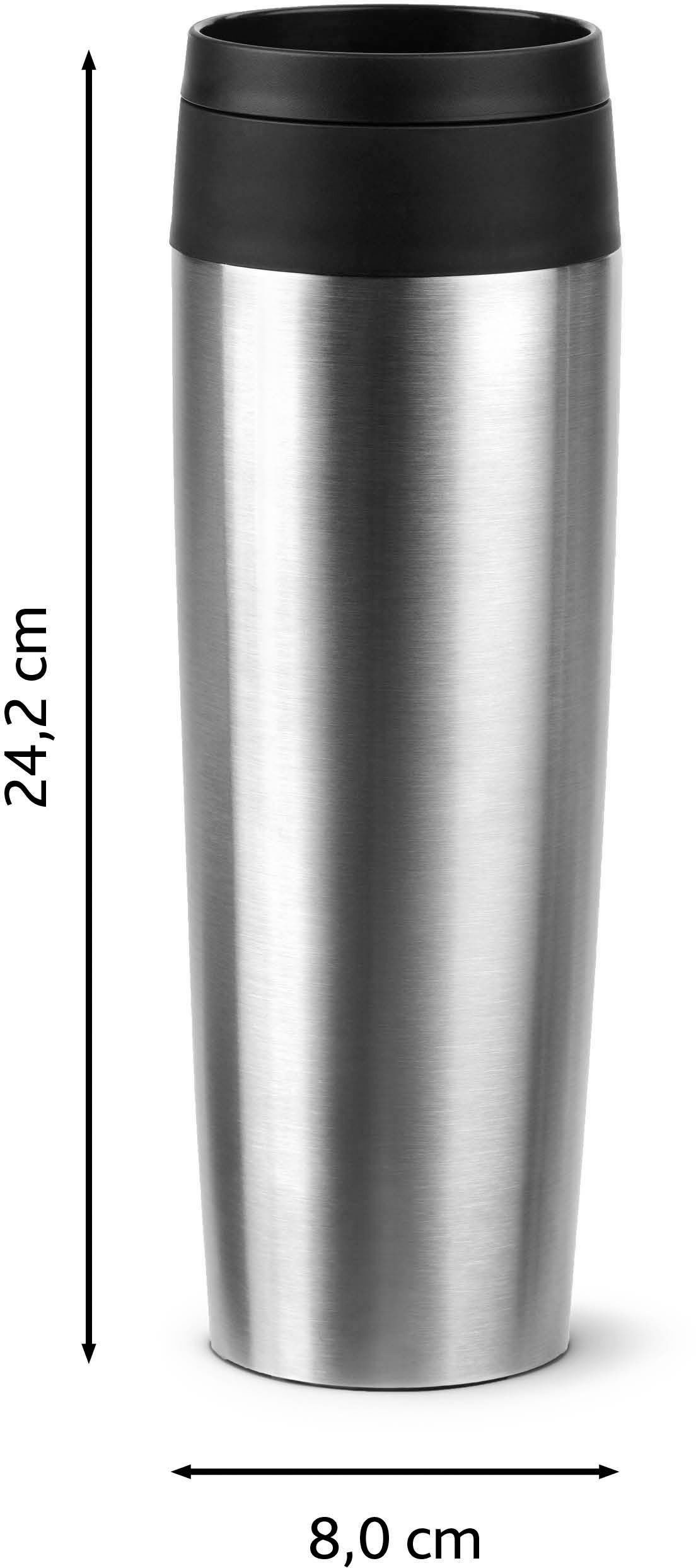 Emsa Thermosbeker Travel Mug Classic, met 360° drinkopening 4u heet, 8u koud - 360 ml / 6u heet, 12u koud - 500 ml, 100% dicht