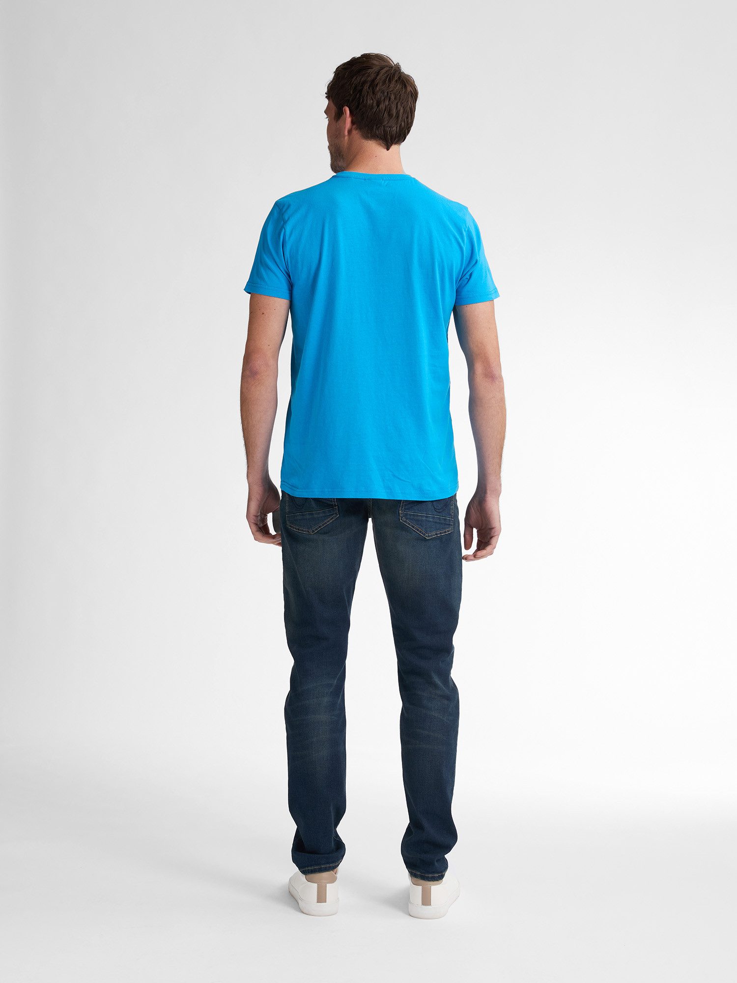 Petrol Industries Shirt met ronde hals met geborduurd logo