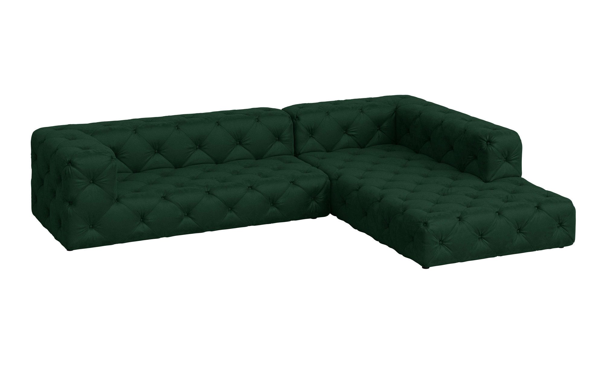 Places of Style Hoekbank FOLLINA L-vorm, met klassieke Chesterfield-knoopstiksels