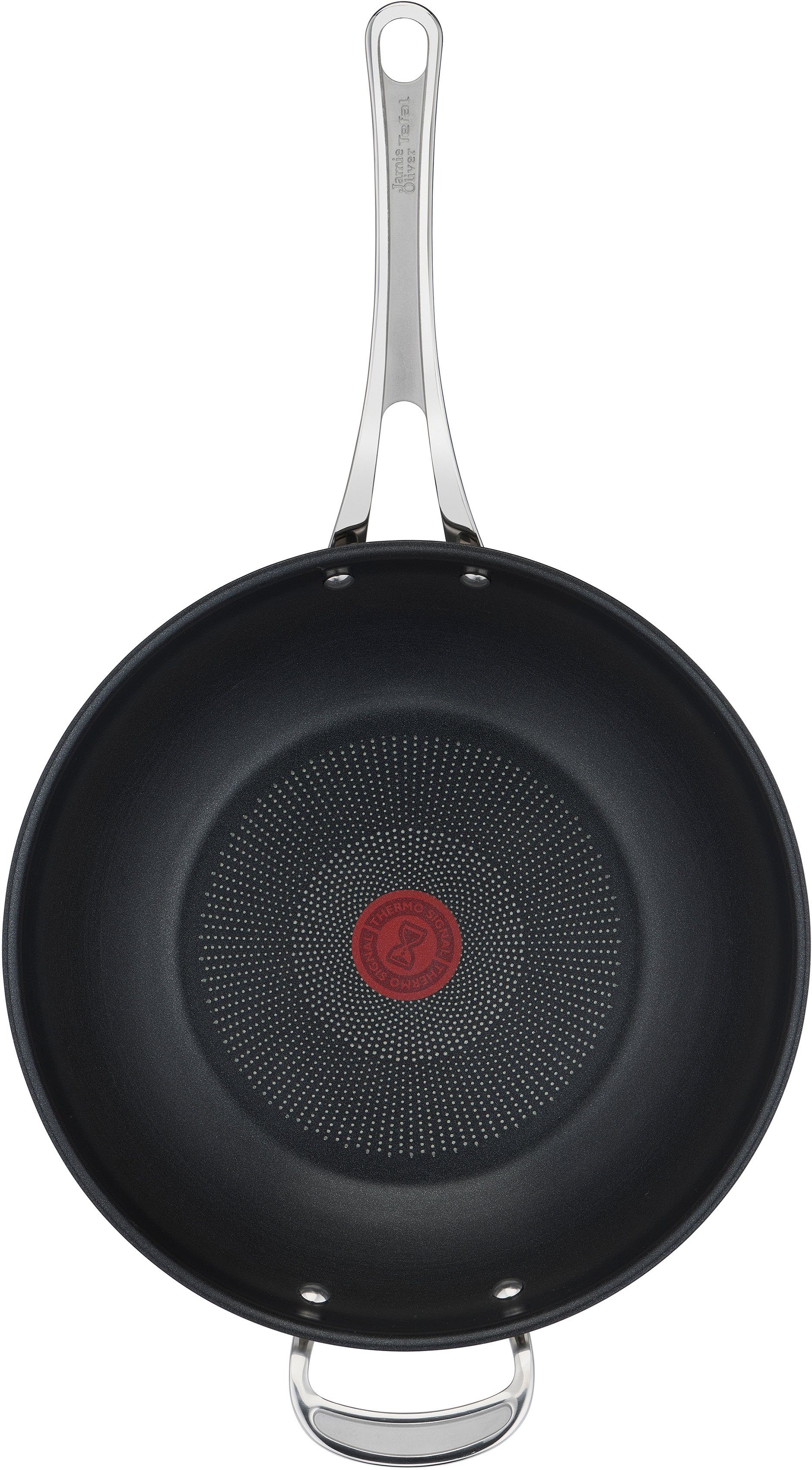 Tefal Wok Jamie Oliver Cook's Classic, wokpan inductie Thermo-signaal bij ideale baktemperatuur, anti-aanbakcoating (1-delig)