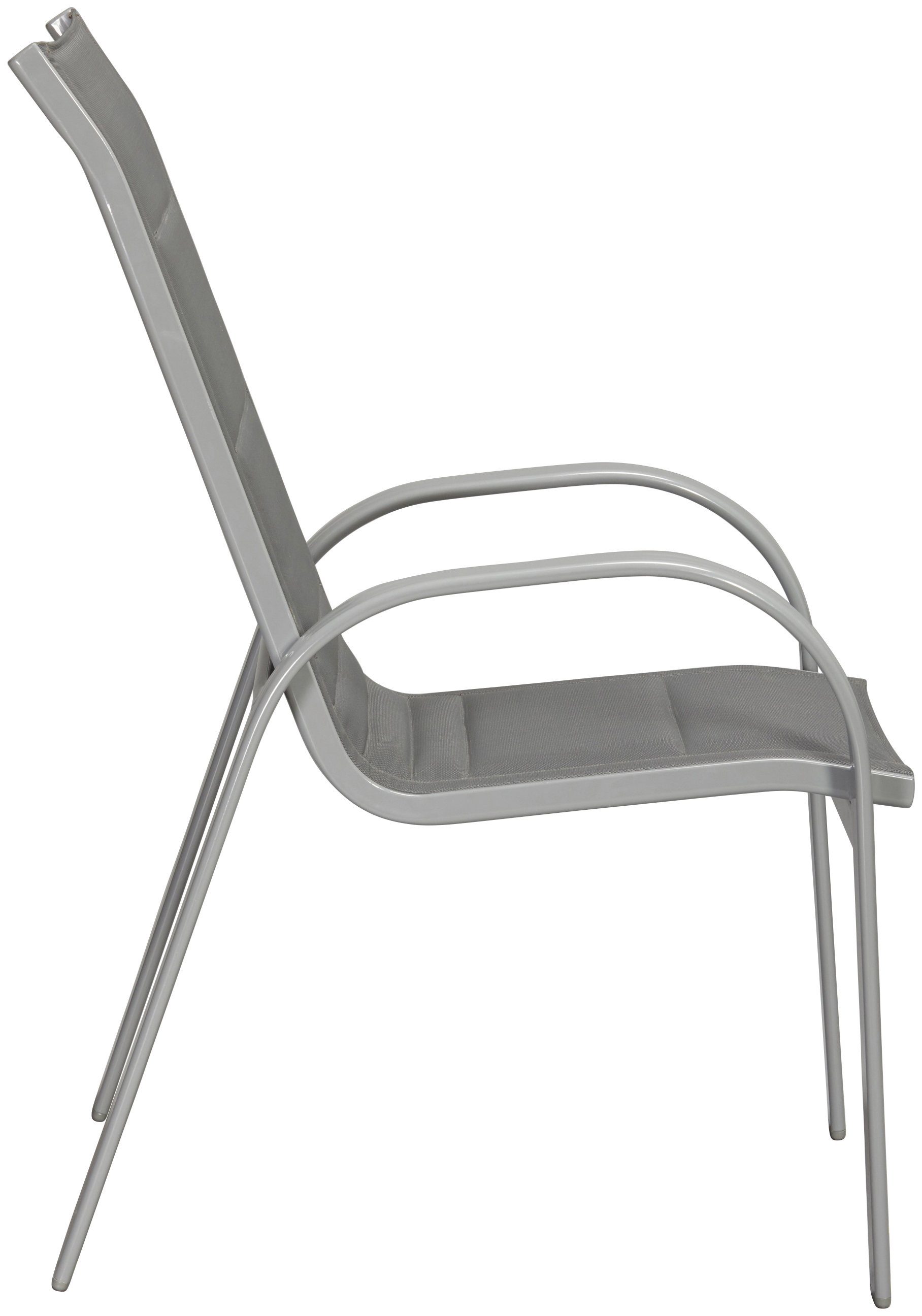 MERXX Stapelstoel Amalfi Deluxe set van 2, aluminium/textiel, stapelbaar (set, 2 stuks)