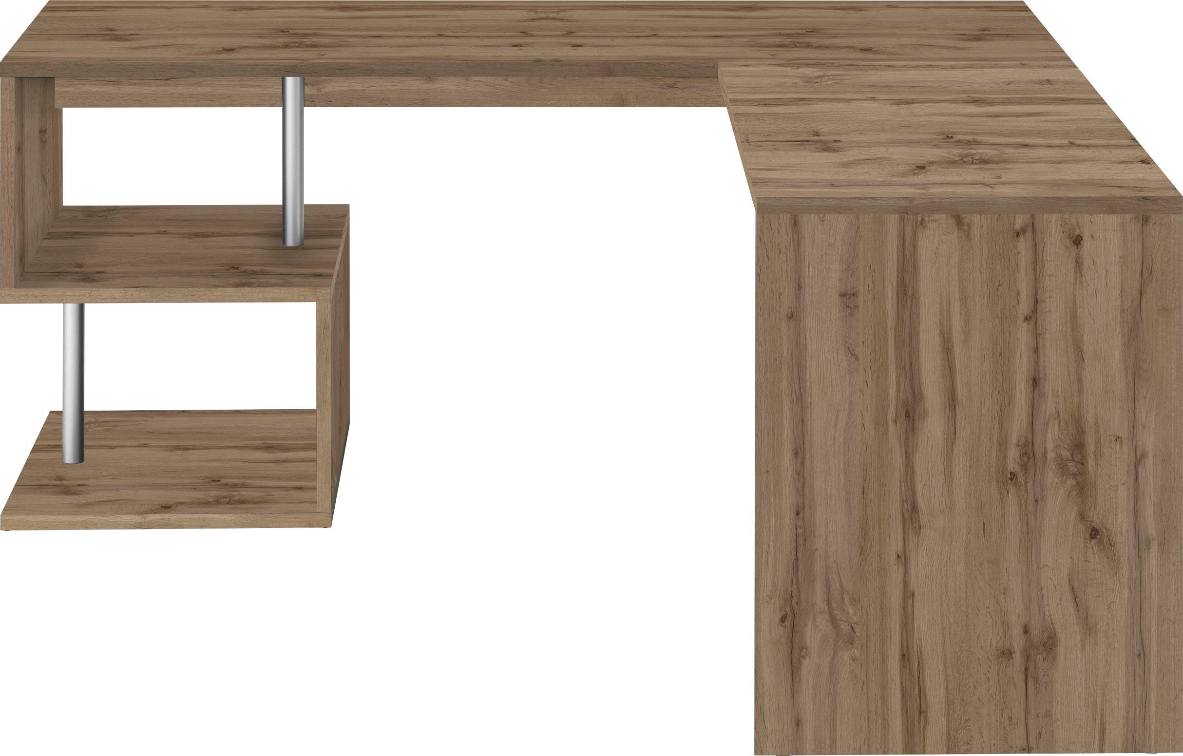 INOSIGN Hoekbureau Esse, Bureau in modern design met of zonder monitorsteun breedte 180/160 cm, made in italy
