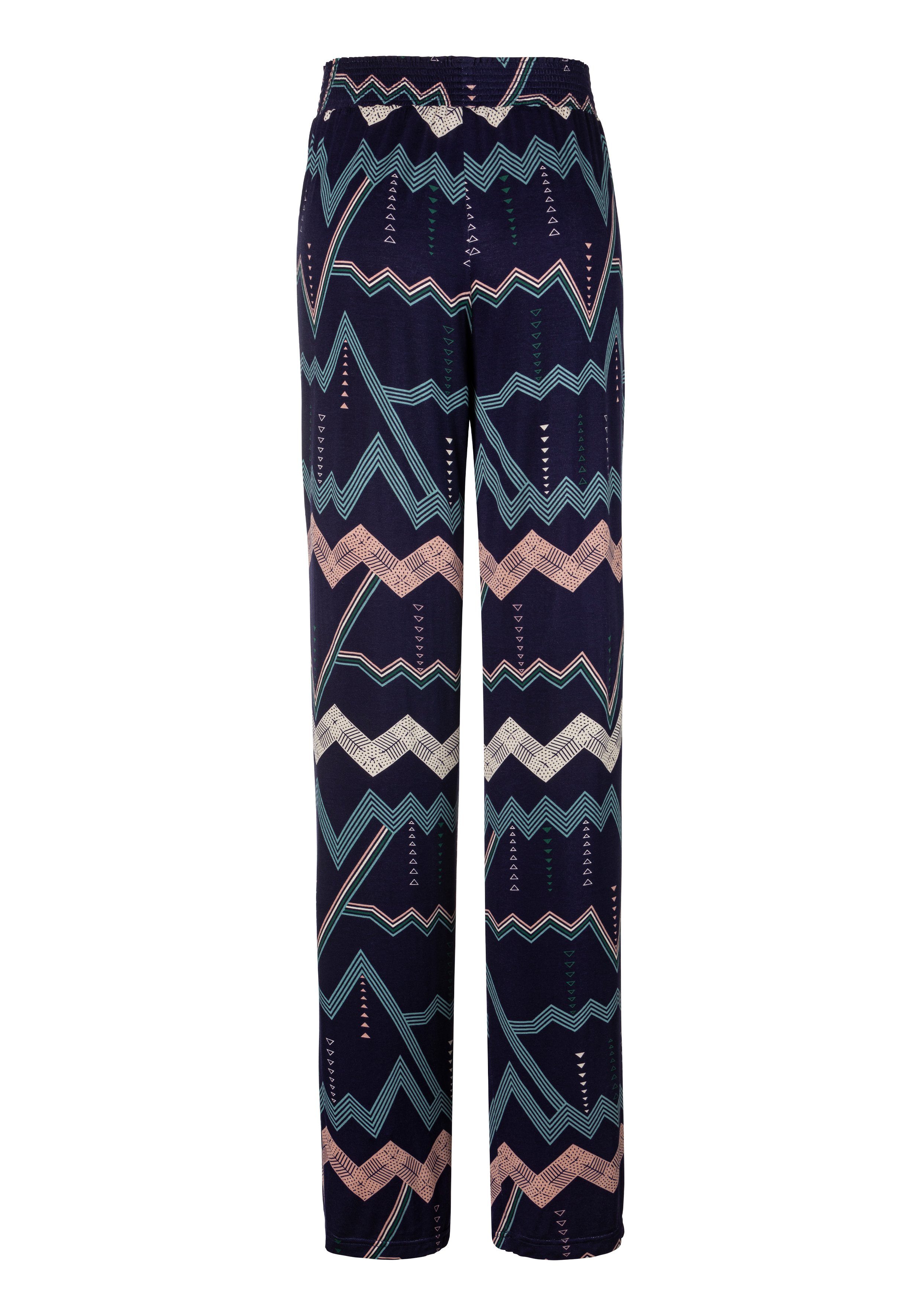 Lascana Pyjamabroek met grafisch zigzagmotief