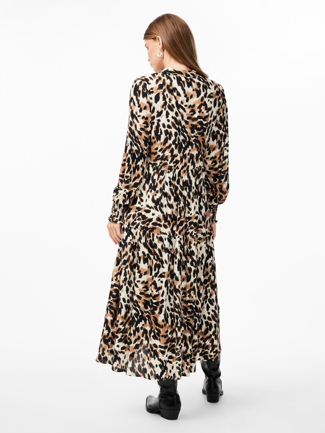 Y.A.S Maxi-jurk YASALIRA LS LONG SHIRT DRESS S. NOOS