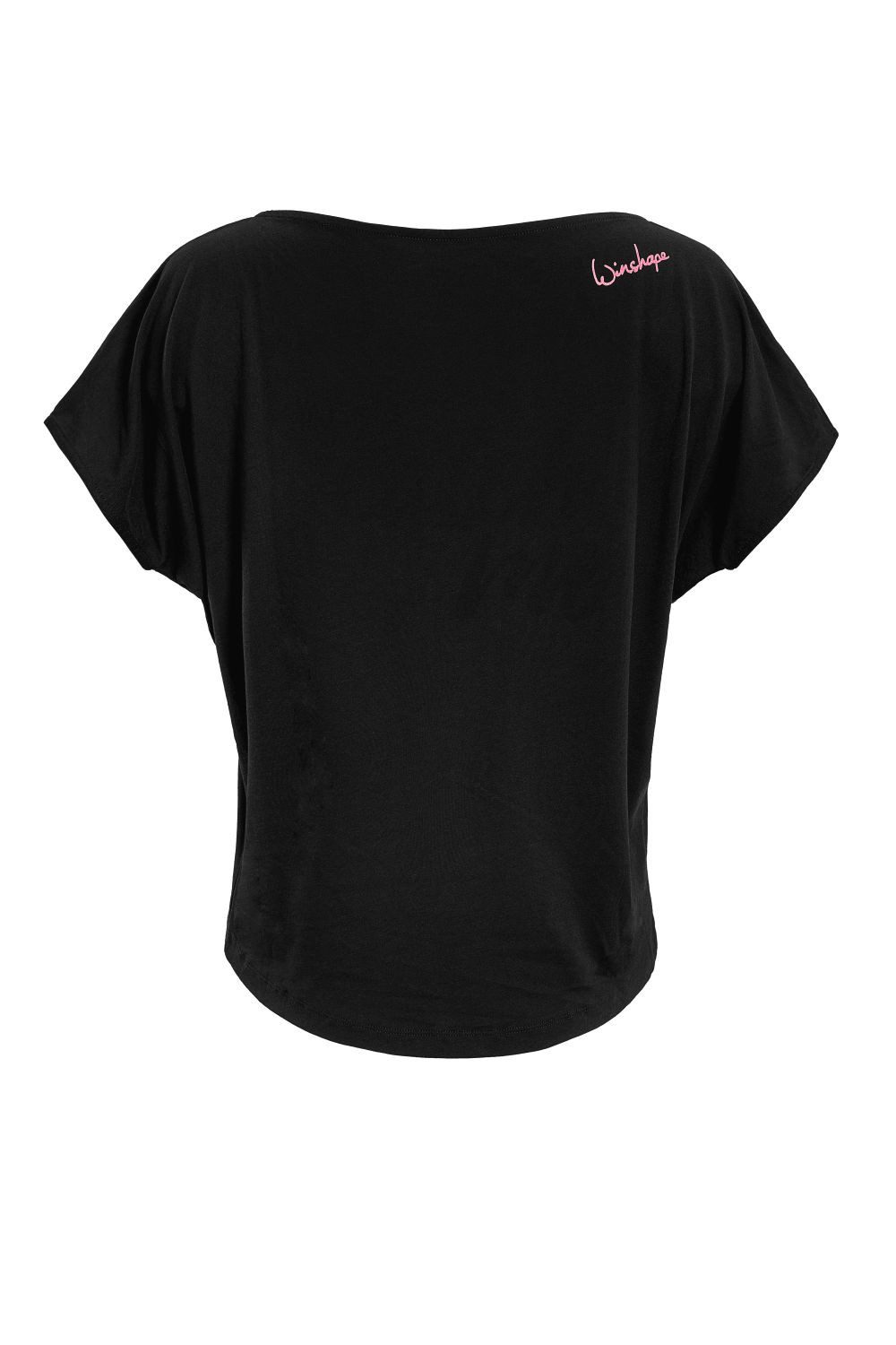 Winshape Oversized shirt MCT002 ultralicht met neon pinkkleurige glitter-print