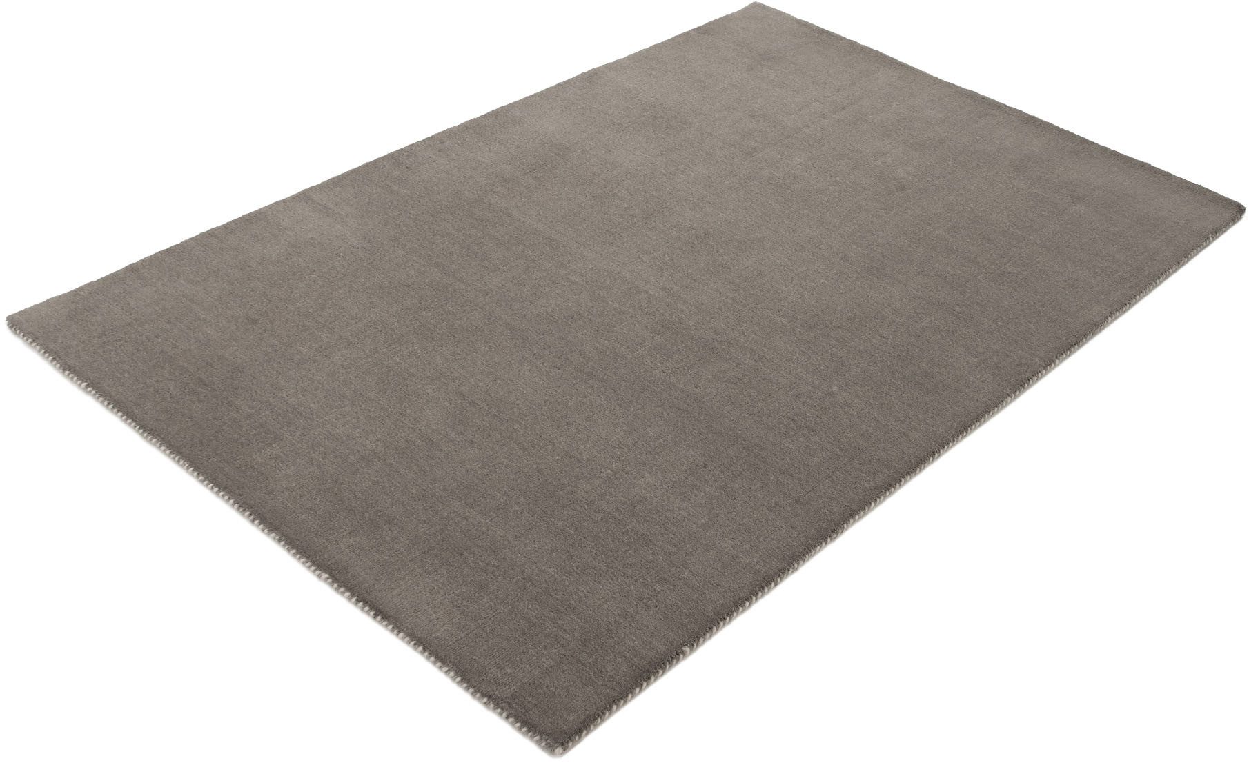 carpetfine Wollen kleed Gabbeh Lola Uni met natuurlijk plantaardig materiaal handgeweven, ook in rond