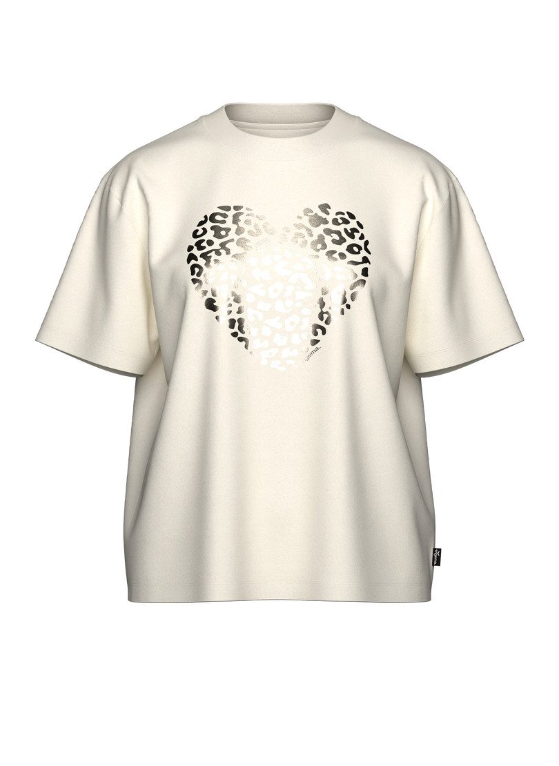 Trigema T-shirt TRIGEMA T-Shirt met gouden Leo-hart-print (1-delig)
