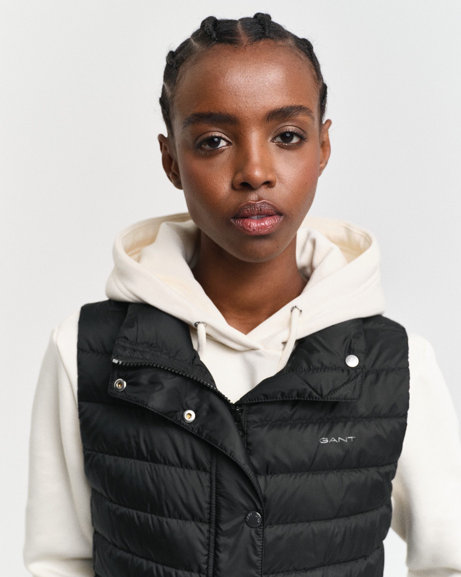 Gant Bodywarmer LIGHT DOWN VEST met logoprint op borsthoogte