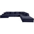 leger home by lena gercke zithoek xxl venosa samengesteld uit 6 module, loungeachtig zacht zitcomfort, in vele soorten bekleding en kleuren blauw
