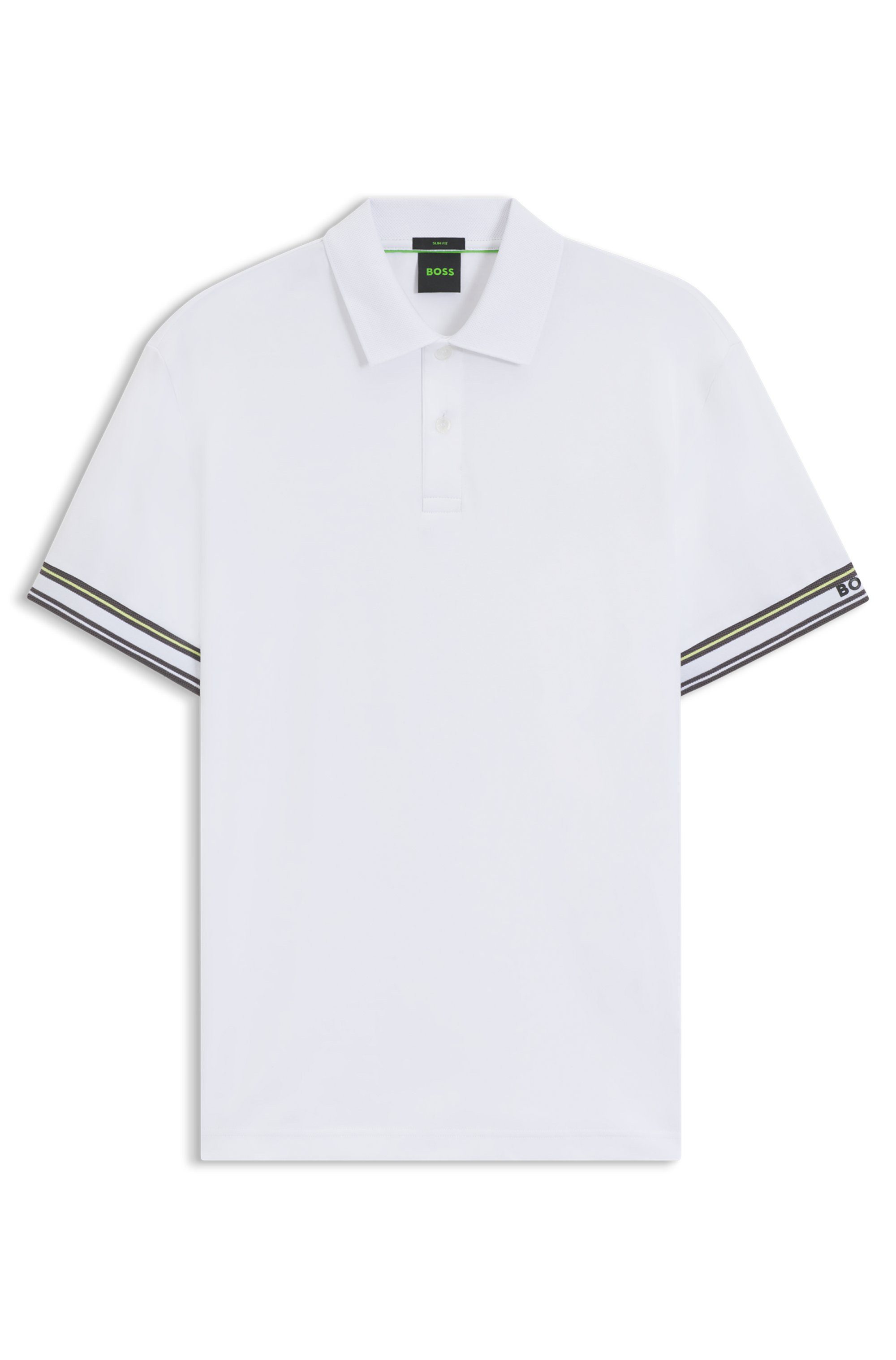 BOSS GREEN Poloshirt Polo Zone met piqué-strepen en een logo op de mouw