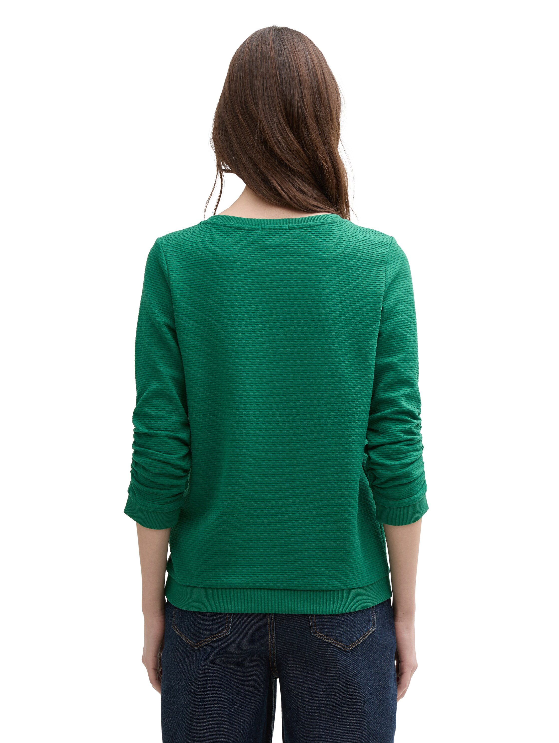 Tom Tailor Denim Sweatshirt met heel bijzonder oppervlak van het materiaal