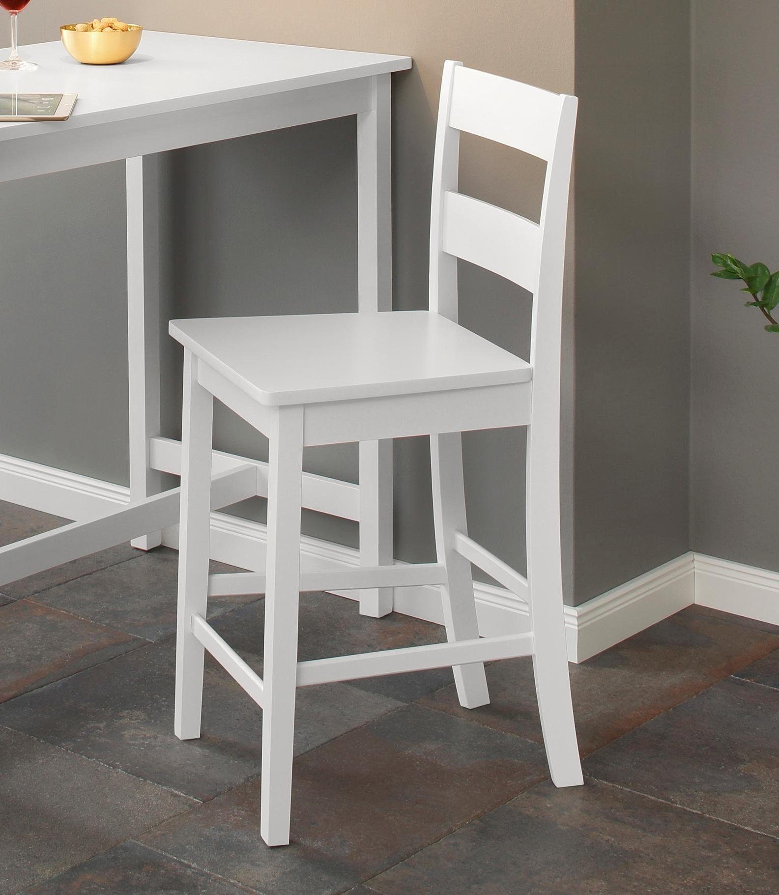 Home affaire Eetkamerstoel Torpedo van massief grenenhout, met voetensteun, in landelijke stijl (set, 2 stuks) 4 poot stoelen beige
