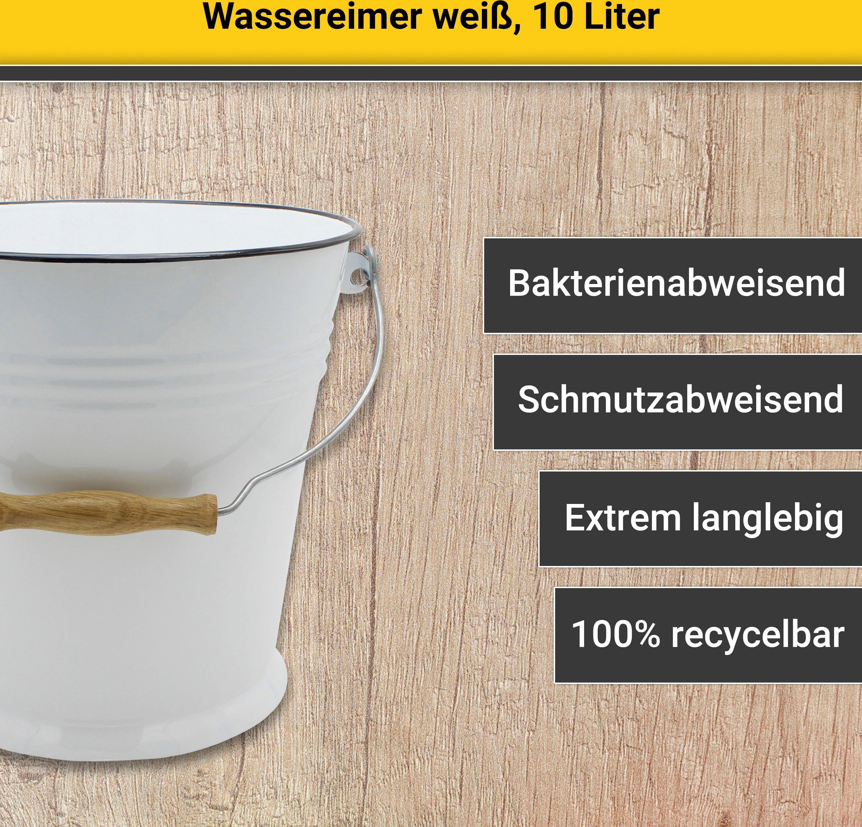 Krüger Schoonmaakemmer Emaille, 10 liter (1-delig)