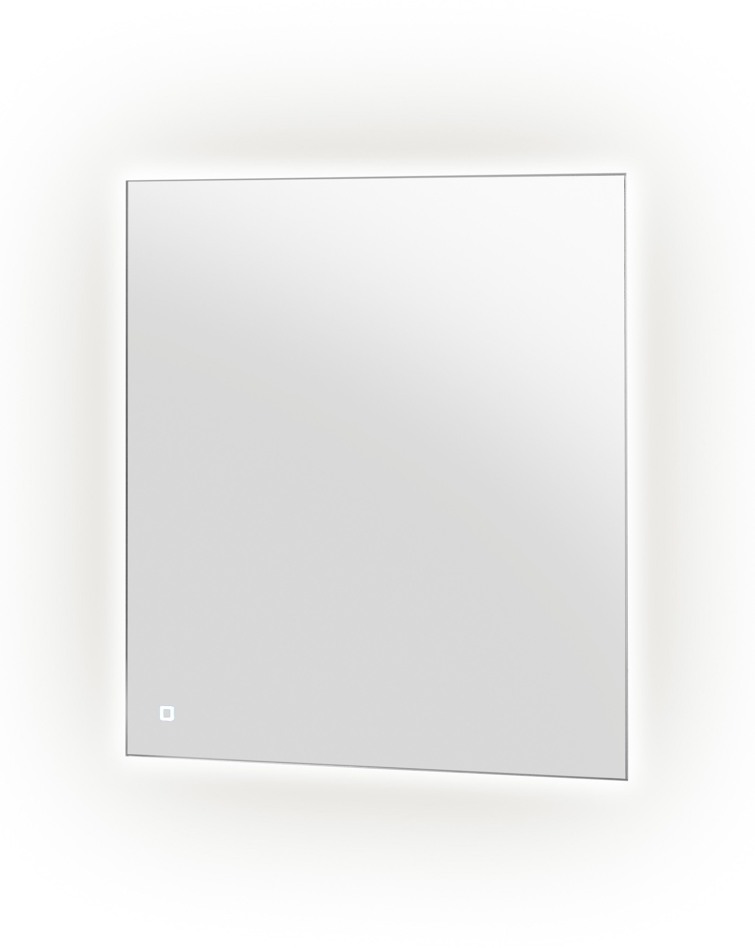 places of style led-lichtspiegel spiegel 60x65 zilver