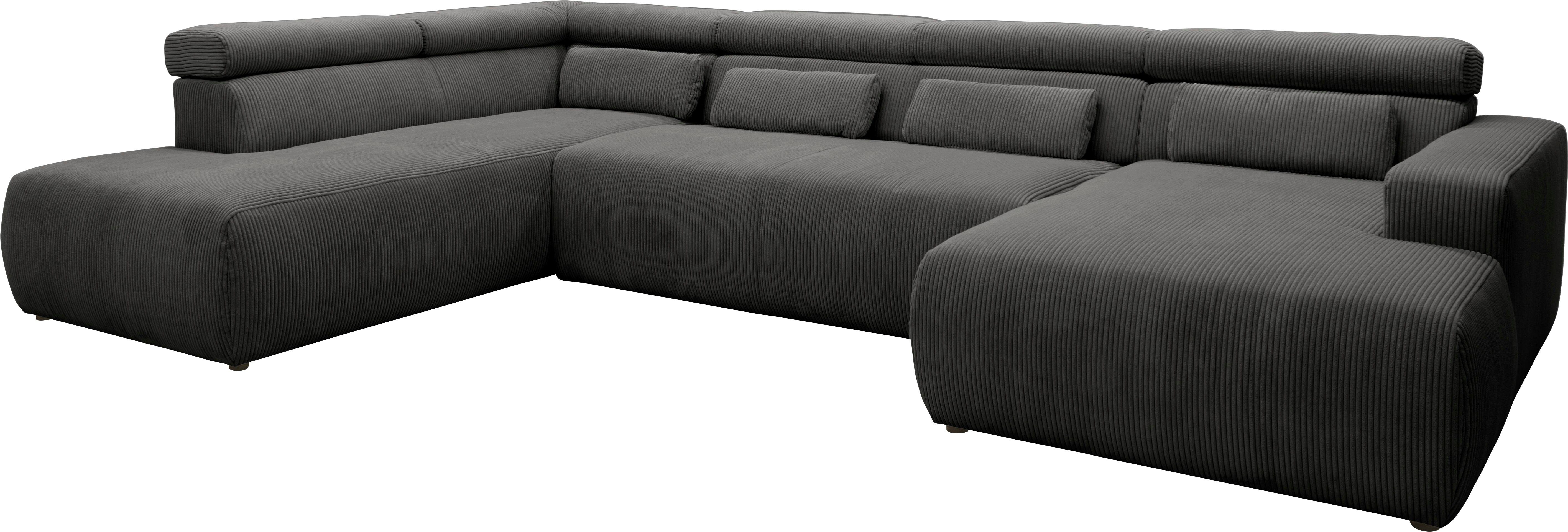 DOMO collection Zithoek Brandon Sitzbelastung 140 kg, mit Nierenkissen, U-Form met hoofdsteunverstelling, optionele zitdiepteverstelling, u-vorm