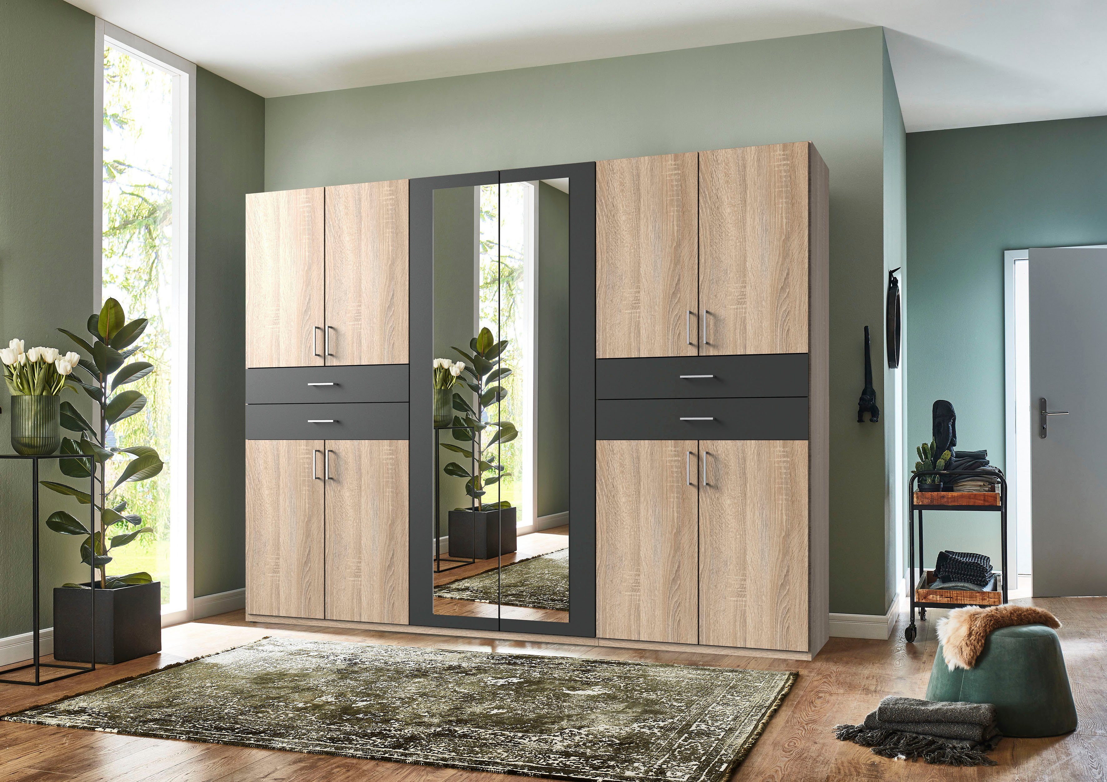 Wimex Kledingkast Taiga kledingkast met spiegel OTTOs Choice besteller met lades op comfortabele hoogte, garderobe slaapkamerkast
