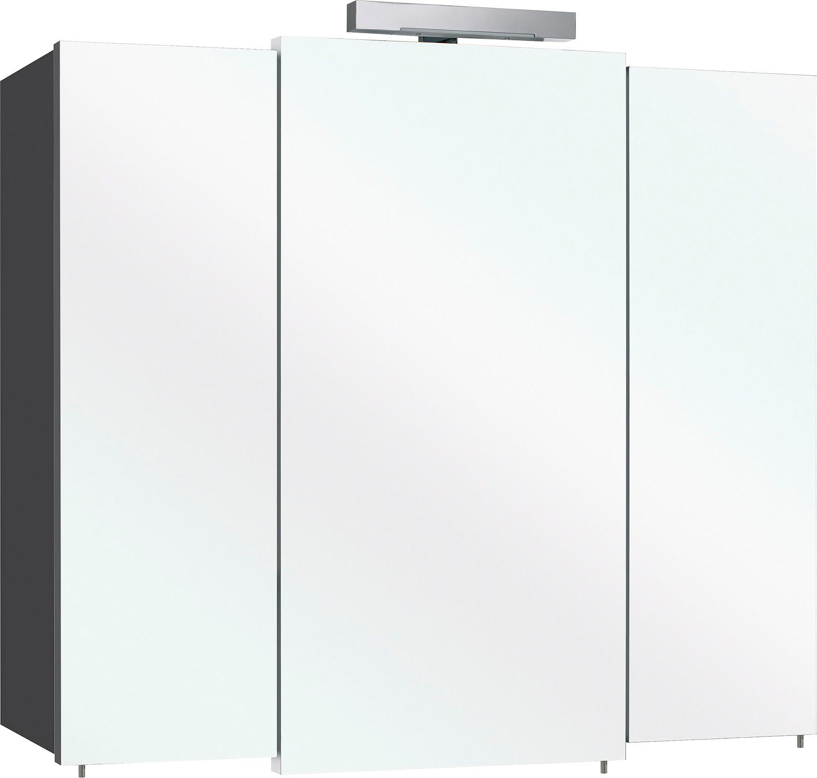 Saphir Badkamerserie Quickset 2-delig, keramieken wastafel met led-spiegelkast, badkameraccessoire-set (2-delig)