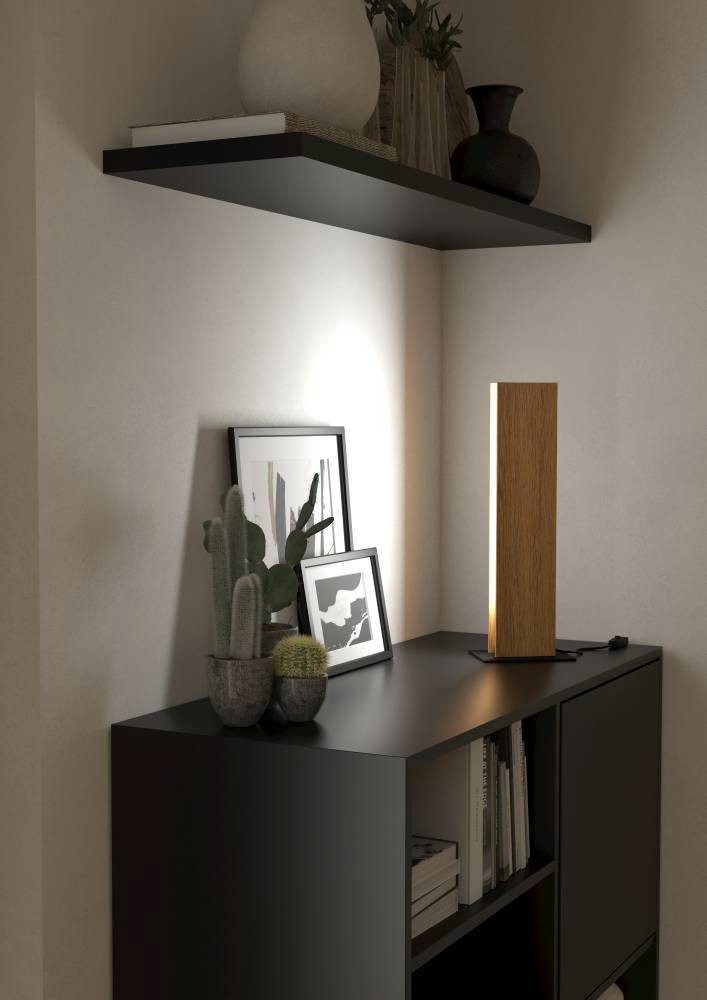 EGLO Tafellamp ANCHORENA-Z ZigBee, app en spraakbediening Alexa, RGB, FSC100HB, dimbaar, hout (1 stuk)