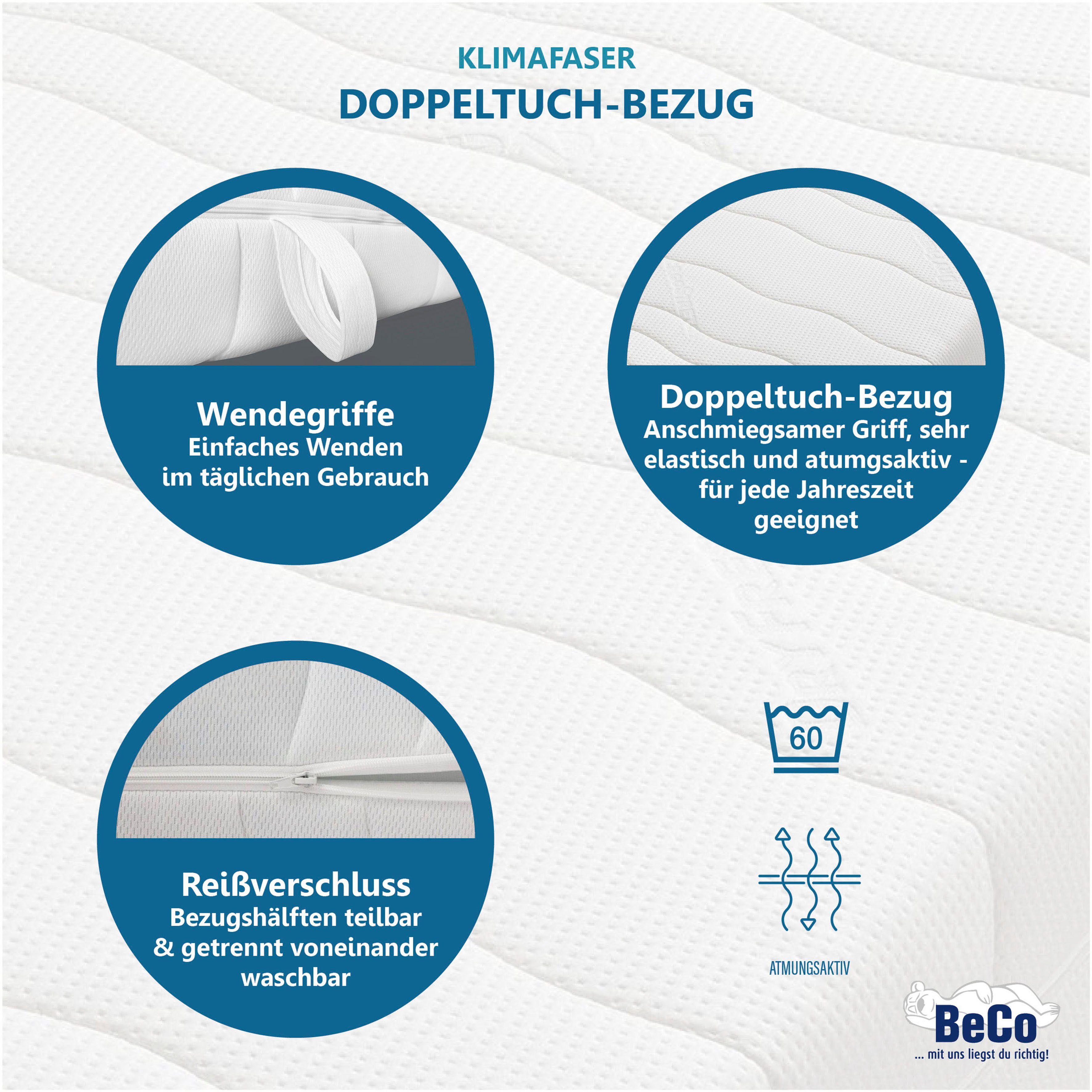Beco Comfortschuimmatras Matras gigant trio KS, luxe-matrashoogte, in diverse afmetingen hoogte 30 cm