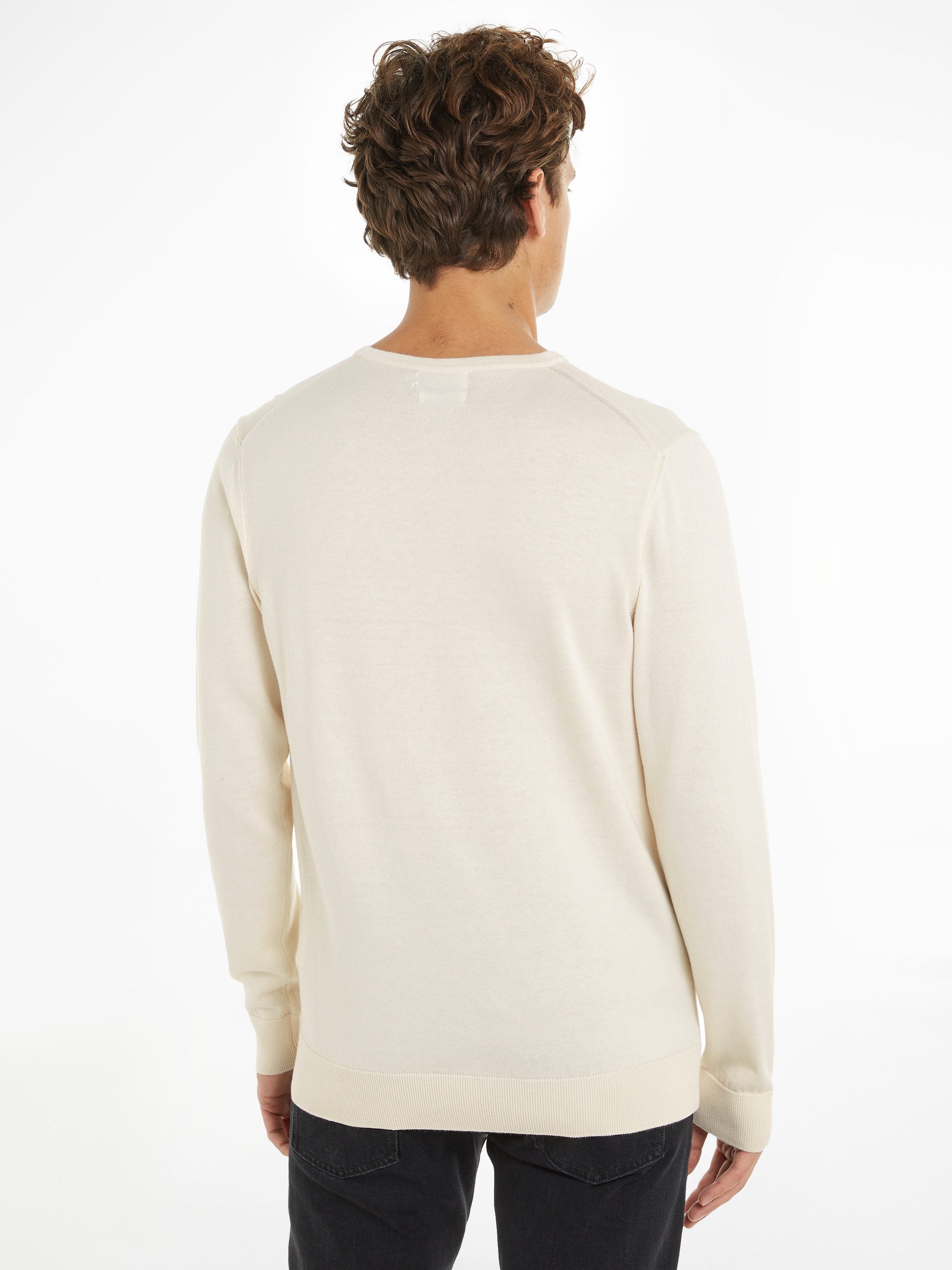 Calvin Klein Trui met ronde hals COTTON SILK BLEND CN SWEATER
