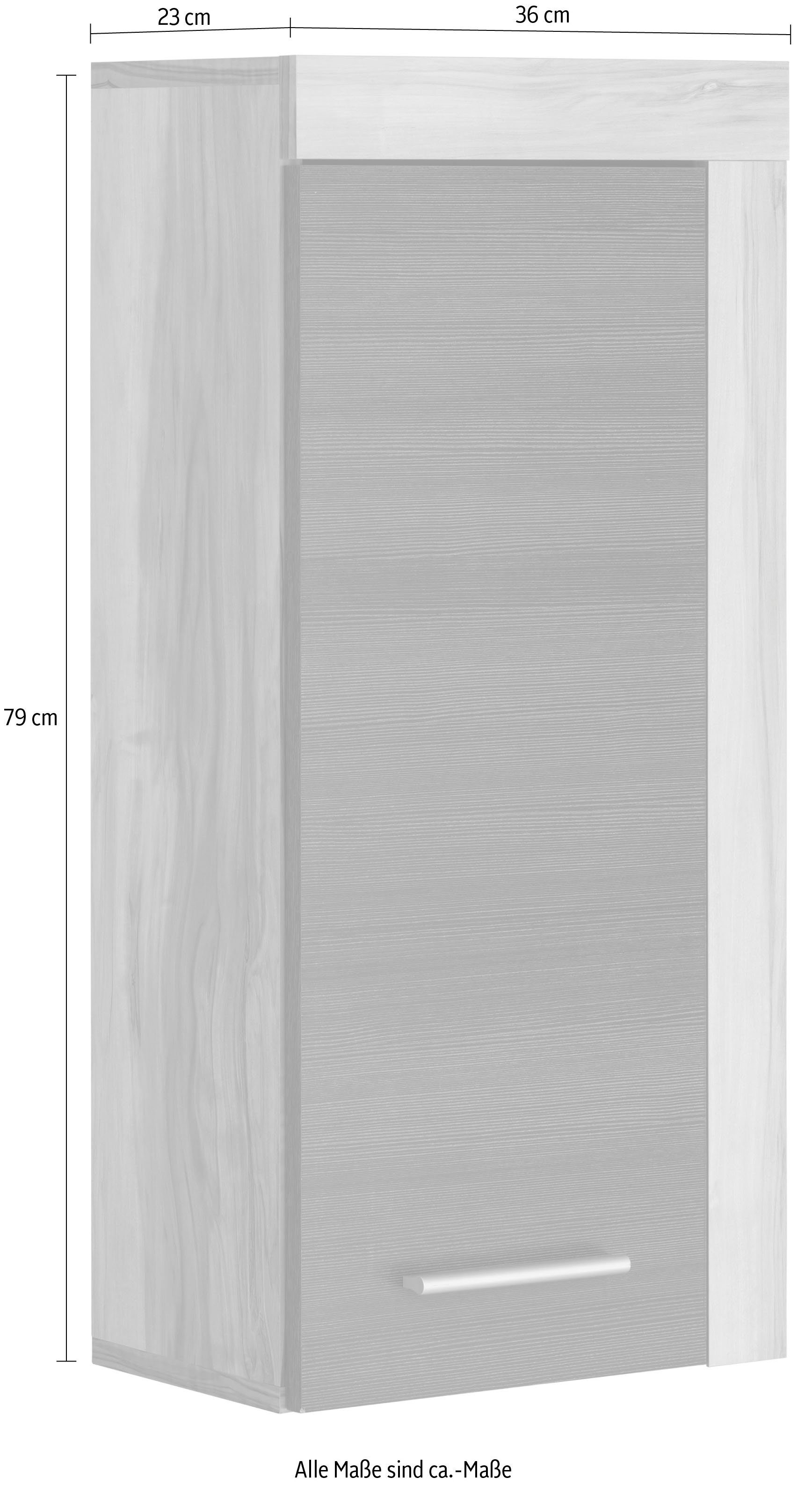 welltime Hangend kastje Carcassonne met randen in houttinten, breedte 36 cm