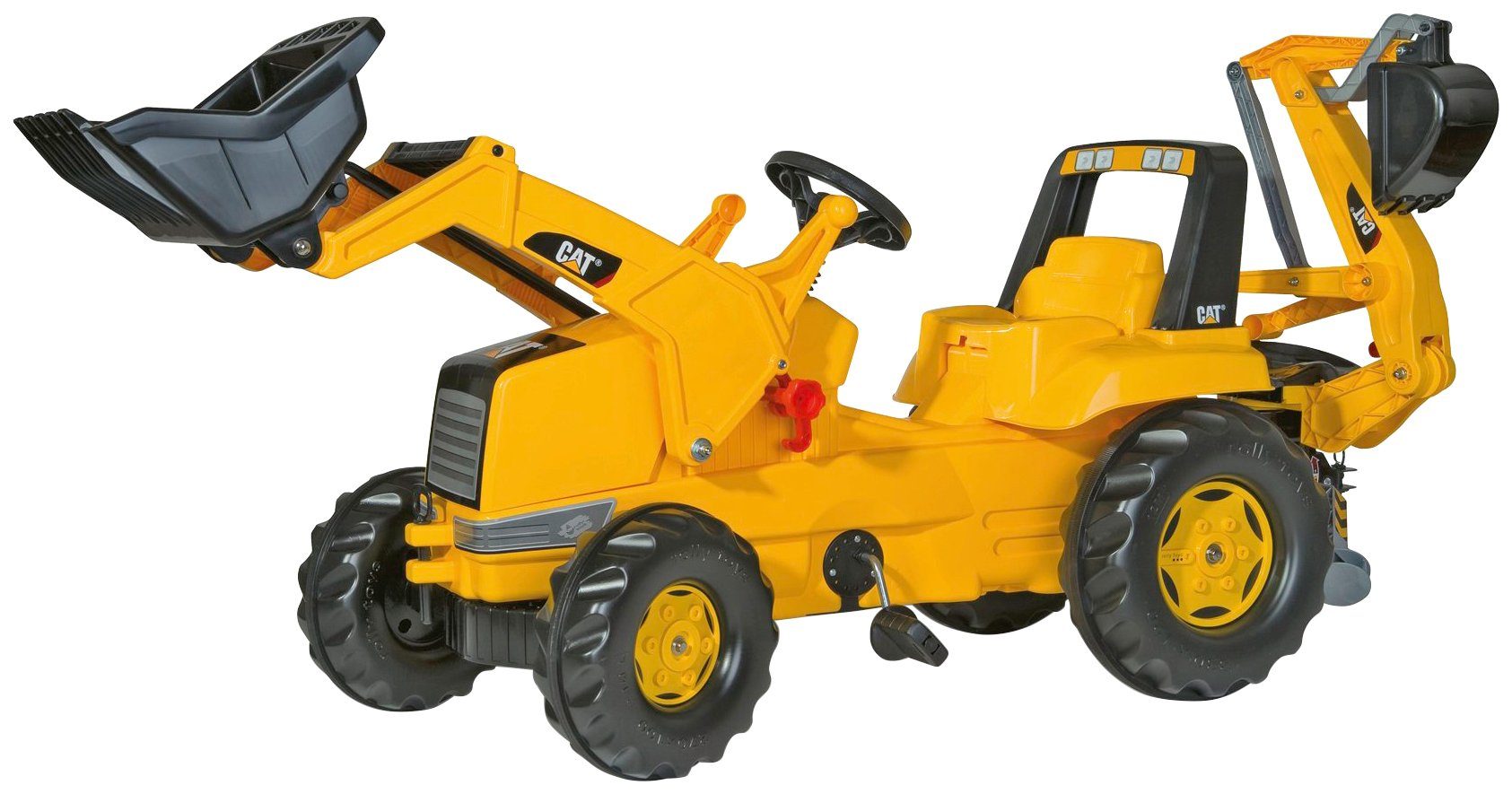 rolly toys® Trapauto CAT Kindertractor met lader en achterlader