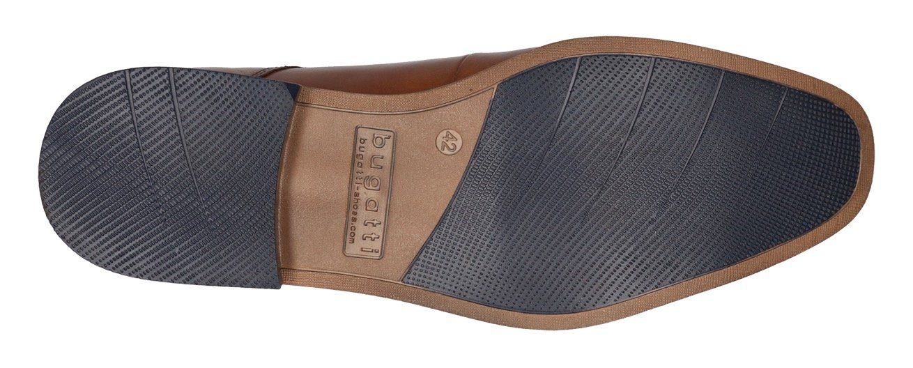 Bugatti Veterschoenen Pak schoen, zakelijke schoen met logo en fijne blokhak