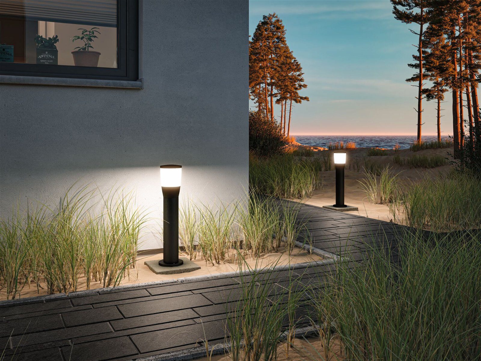 Paulmann Led-bolderlamp Bako IP44 500mm max. 20W 230V antraciet E14 aluminium (1 stuk)
