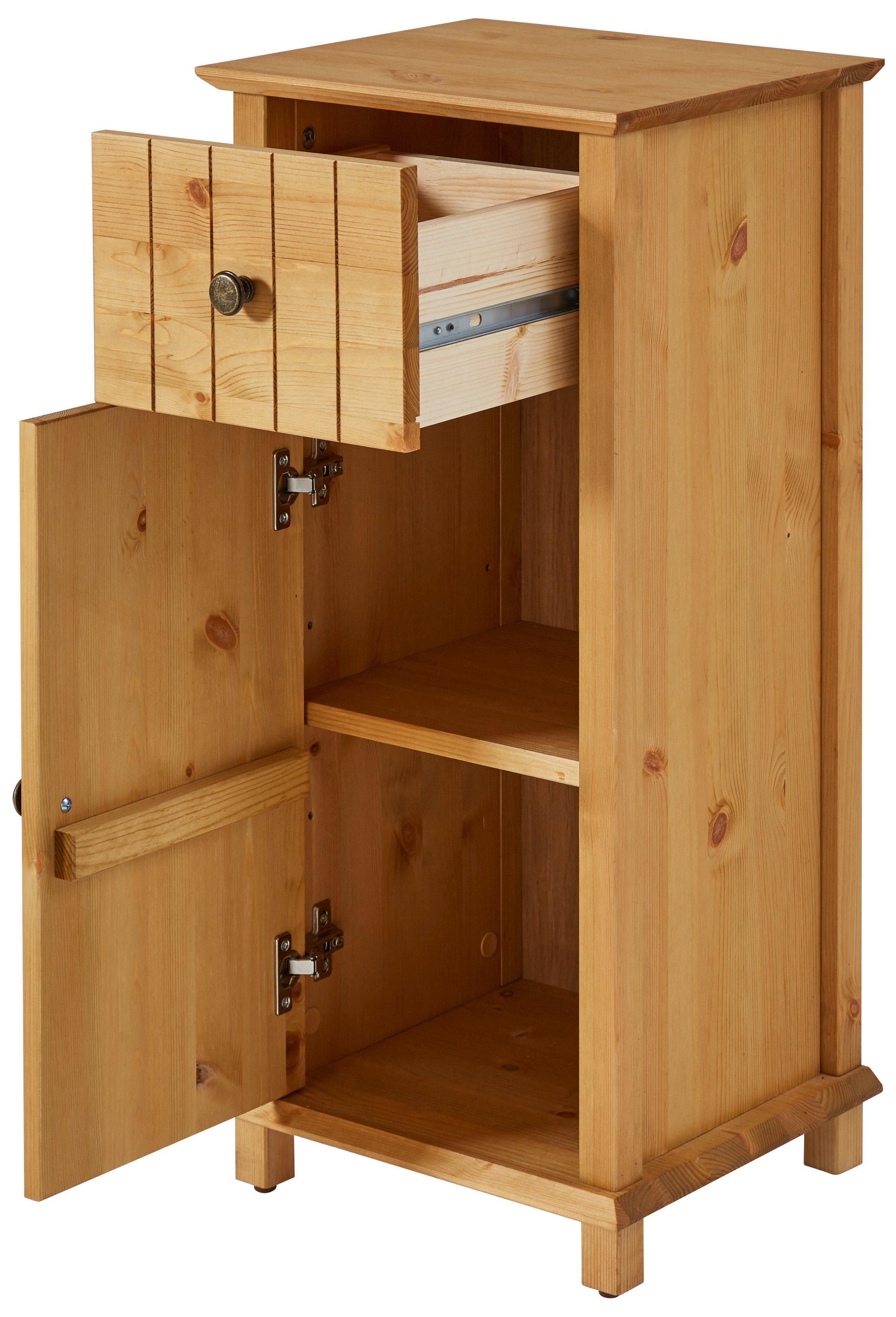 Home affaire Onderkast Vili Breedte 34 cm, badkamerkast van massief hout, grenenhout