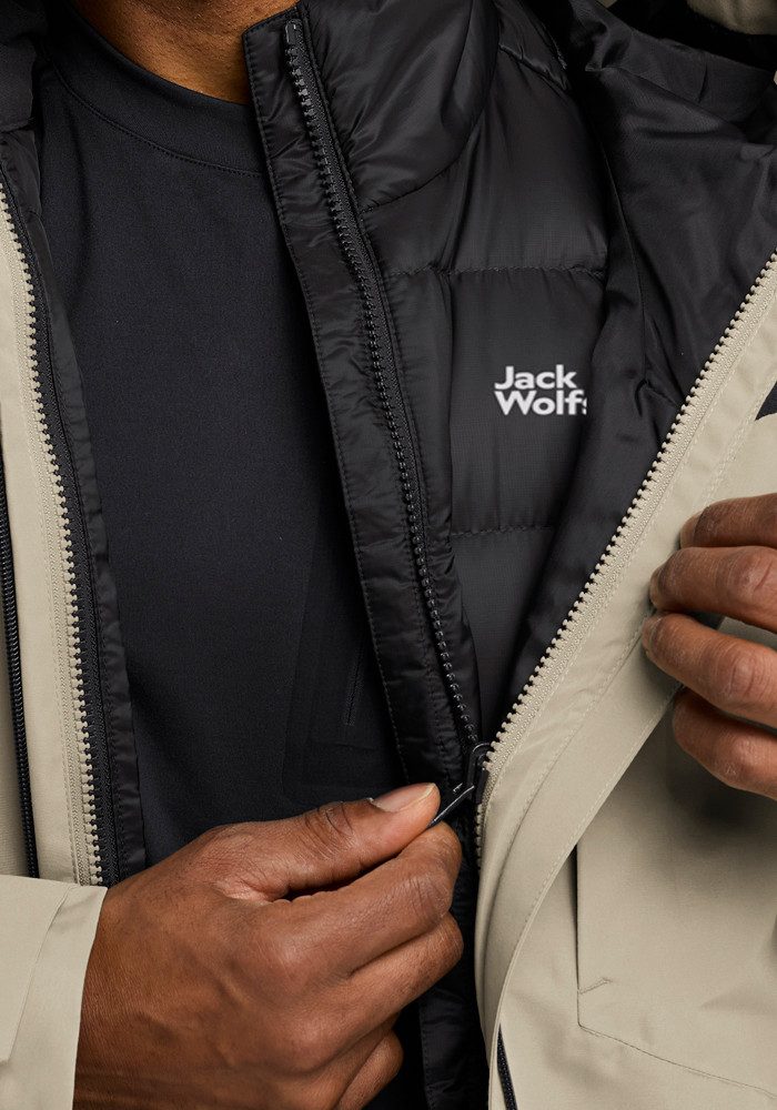 Jack Wolfskin Functioneel 3-in-1-jack ICECAPE 3IN1 DOWN JKT M RDS