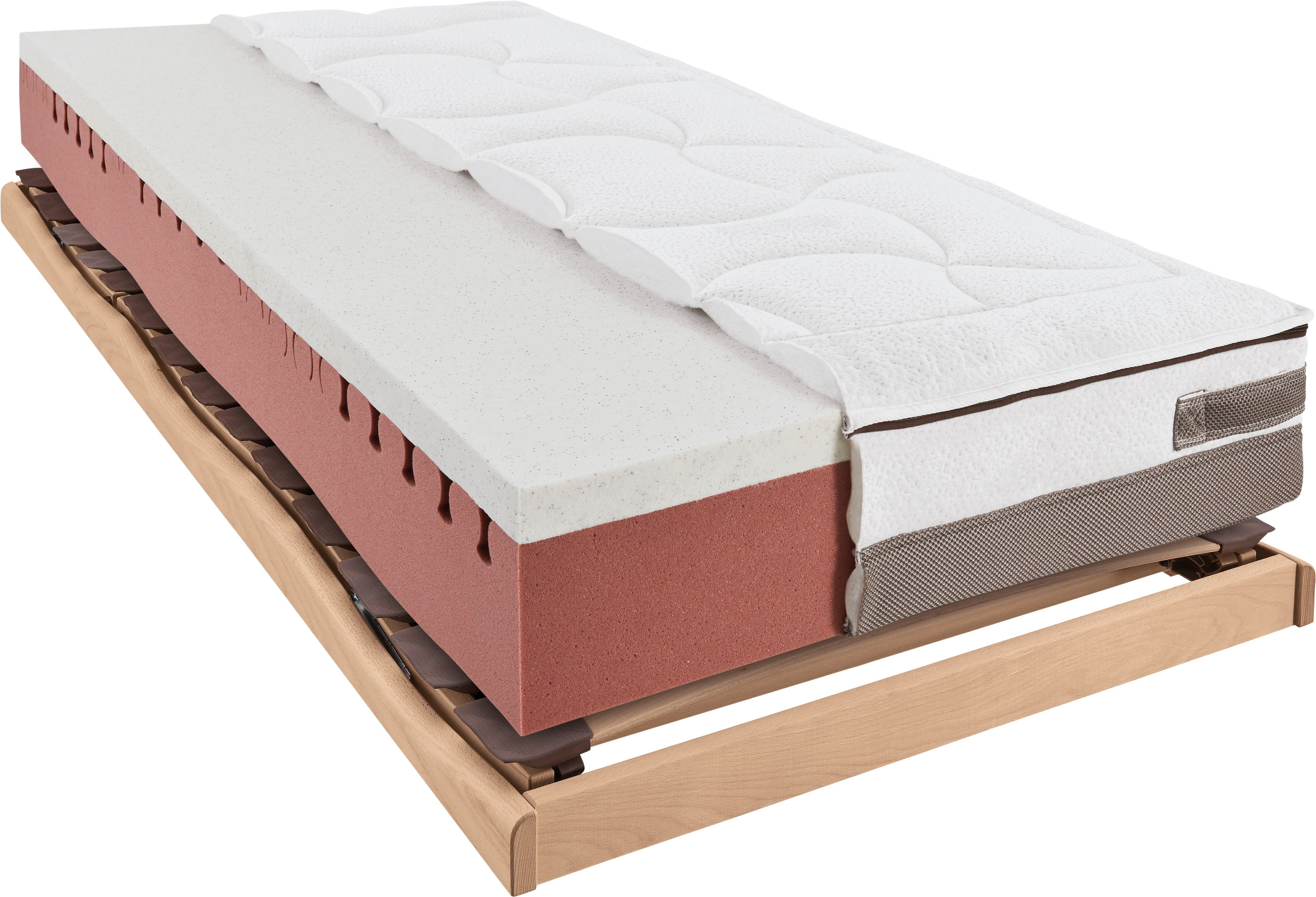 Birkenstock Koudschuimmatras + lattenbodem Islay 220 + Birko Active NV hoogte 35 cm (set) matrassen maat 90 cm x 200 cm x 35 cm bruin
