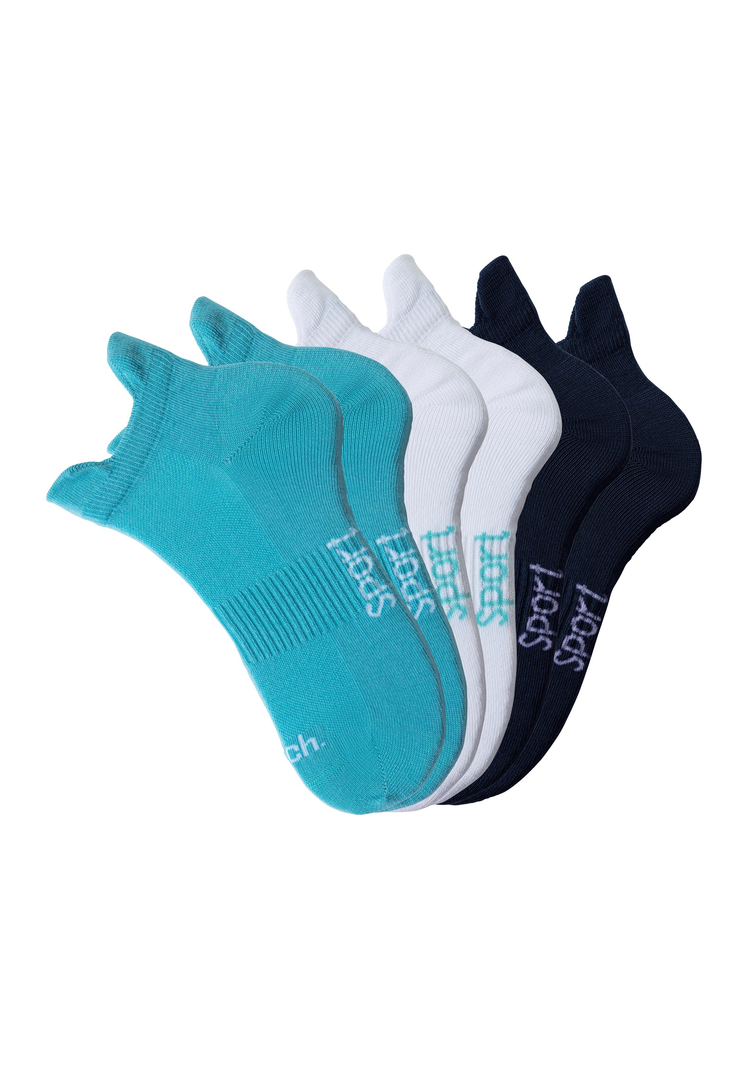 Bench. Sneakersokken met fijne mesh constructie en middenvoetrubber (set, 6 paar)