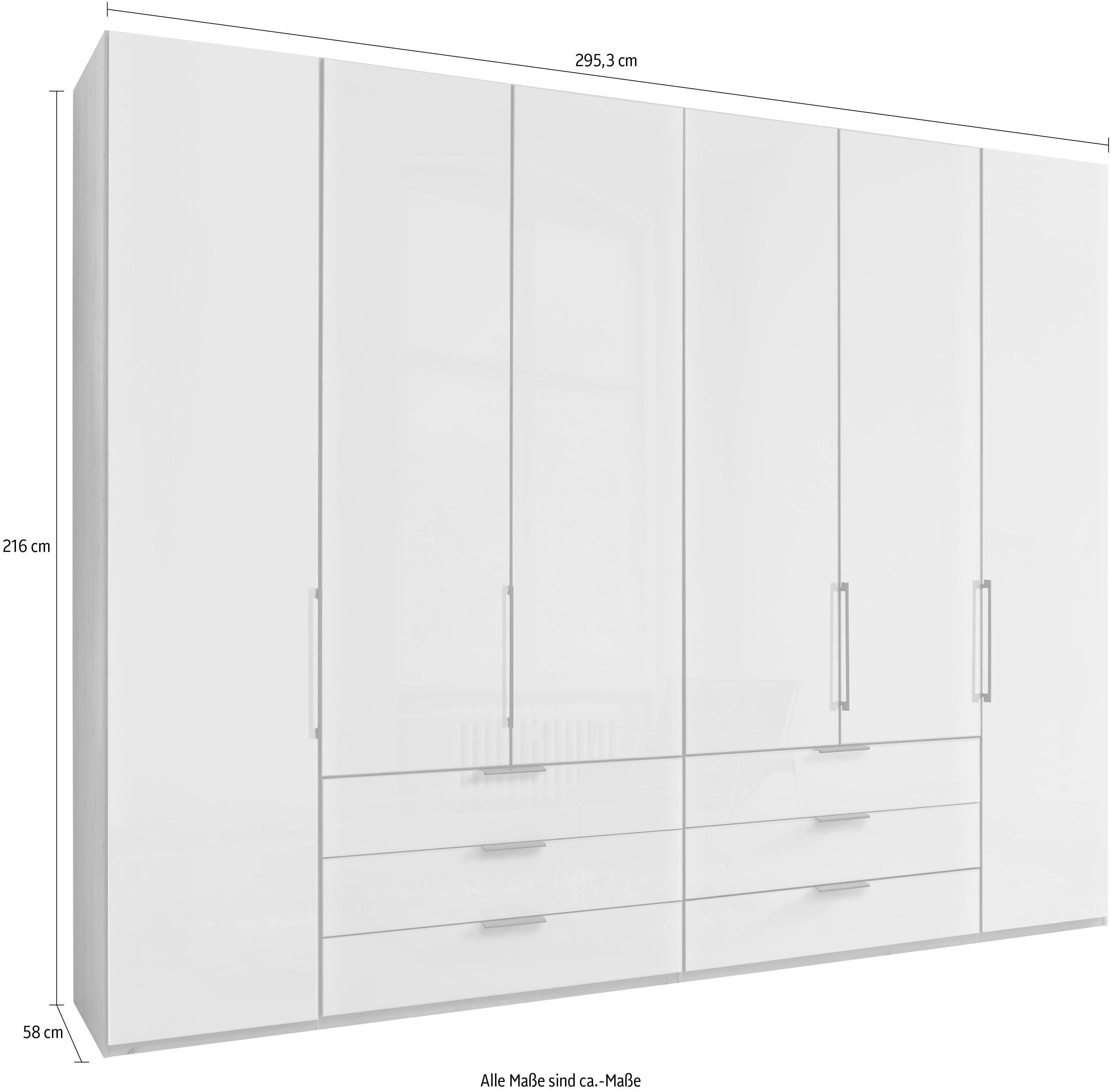 WIEMANN Vouwdeurkast Monaco, Kledingkast, Kast, Linnenkast, met elegant glazen front