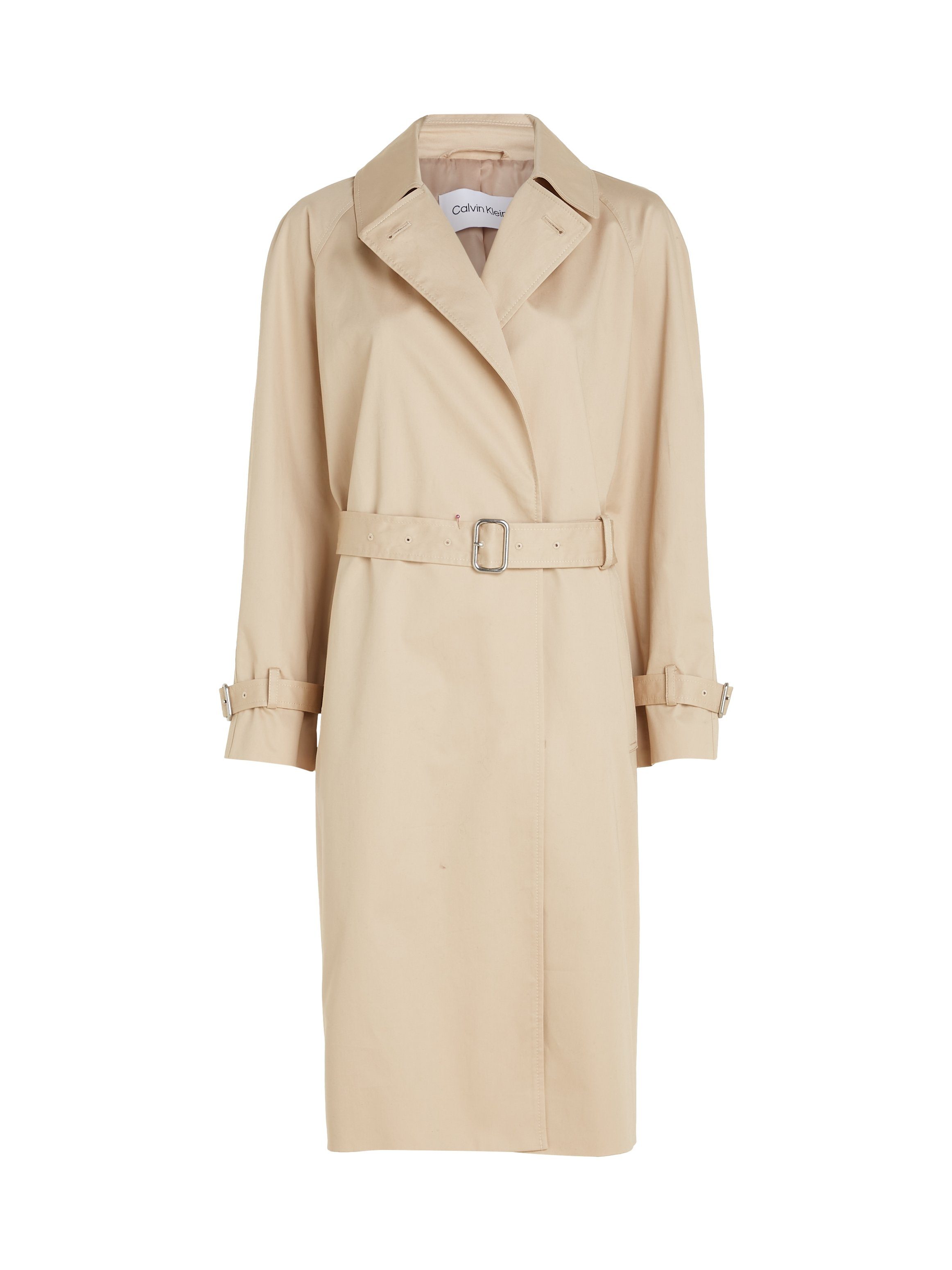 Calvin Klein Outdoorjack ESSENTIAL TRENCH COAT (set, 2 stuks, Met riem)