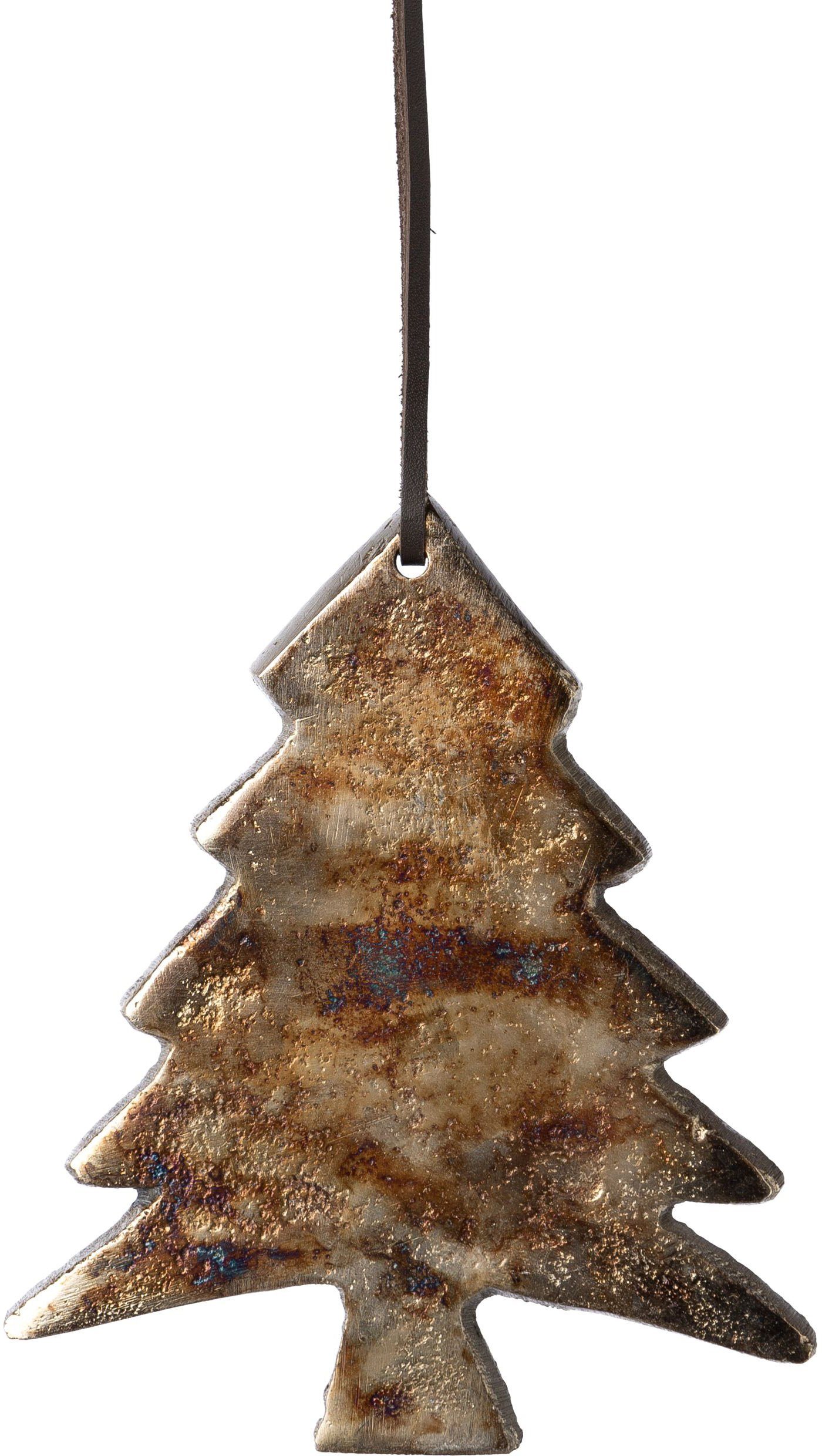 Creativ deco Wandkerstboom Kerst versiering van gietaluminium (4 stuks)