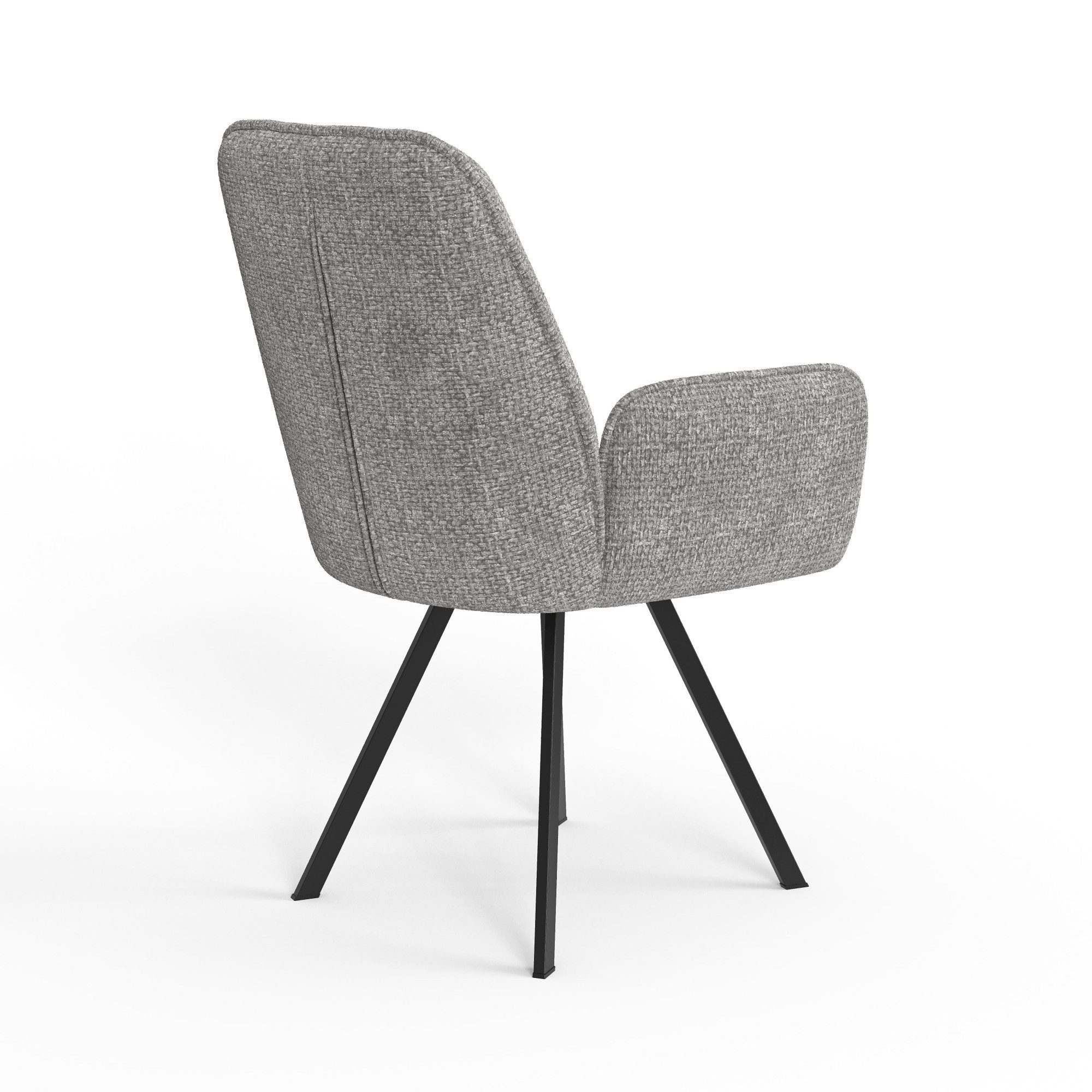 Home affaire Stoel met armleuningen Mily eetkamerstoel, gestoffeerde fauteuil, woonstoel, eetstoel met armleuningen (set, 2 stuks)