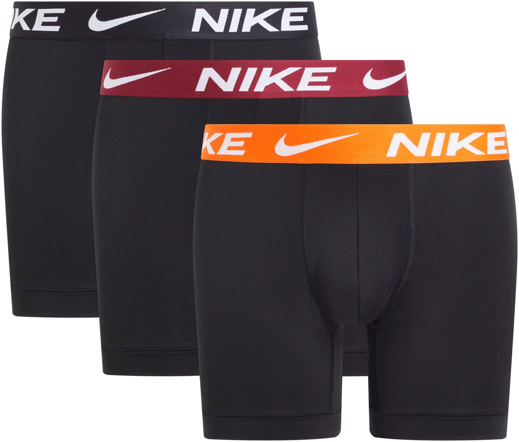 NIKE Underwear Boxershort BOXER BRIEF 3PK met nike logo-elastische band (3 stuks) heren boxershorts maat S (46) zwart