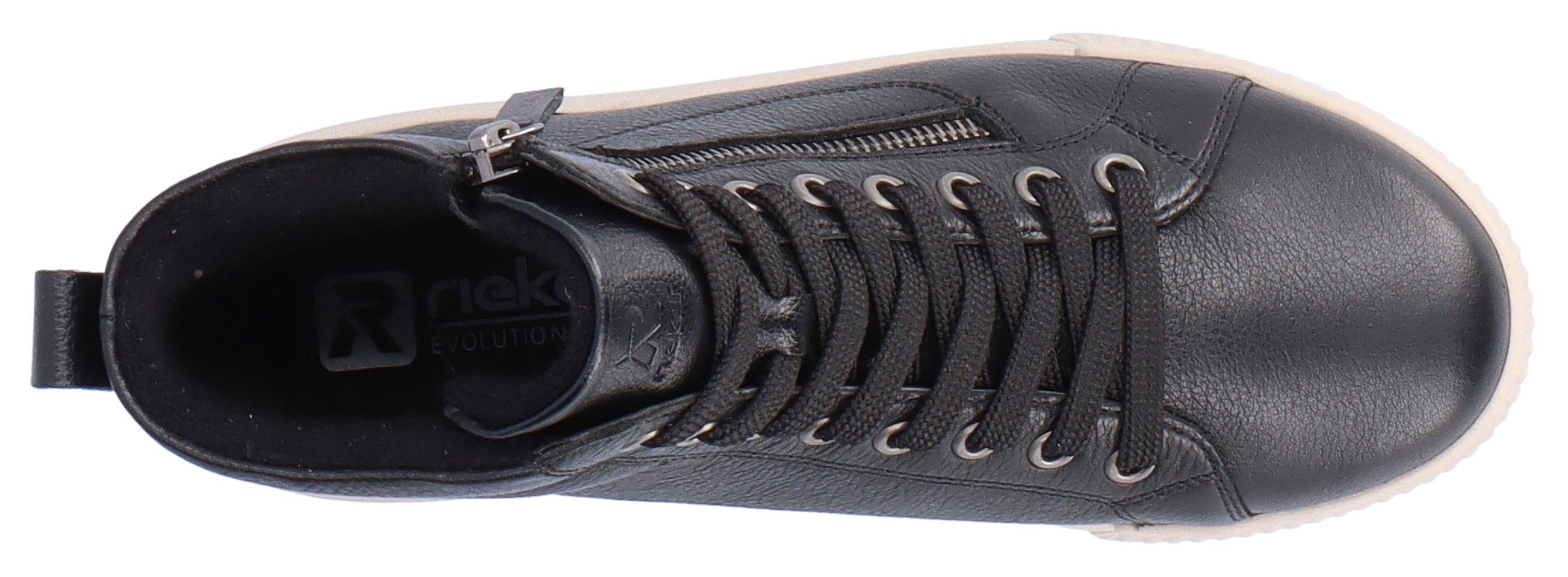 RIEKER Sport Hoge veterschoenen ankle boot, high top sneaker, leisure boots with zipper
