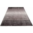 timbers vloerkleed nebraska design met strepen en kleurverloop, met een stijlvolle glans, viscose, woonkamer grijs