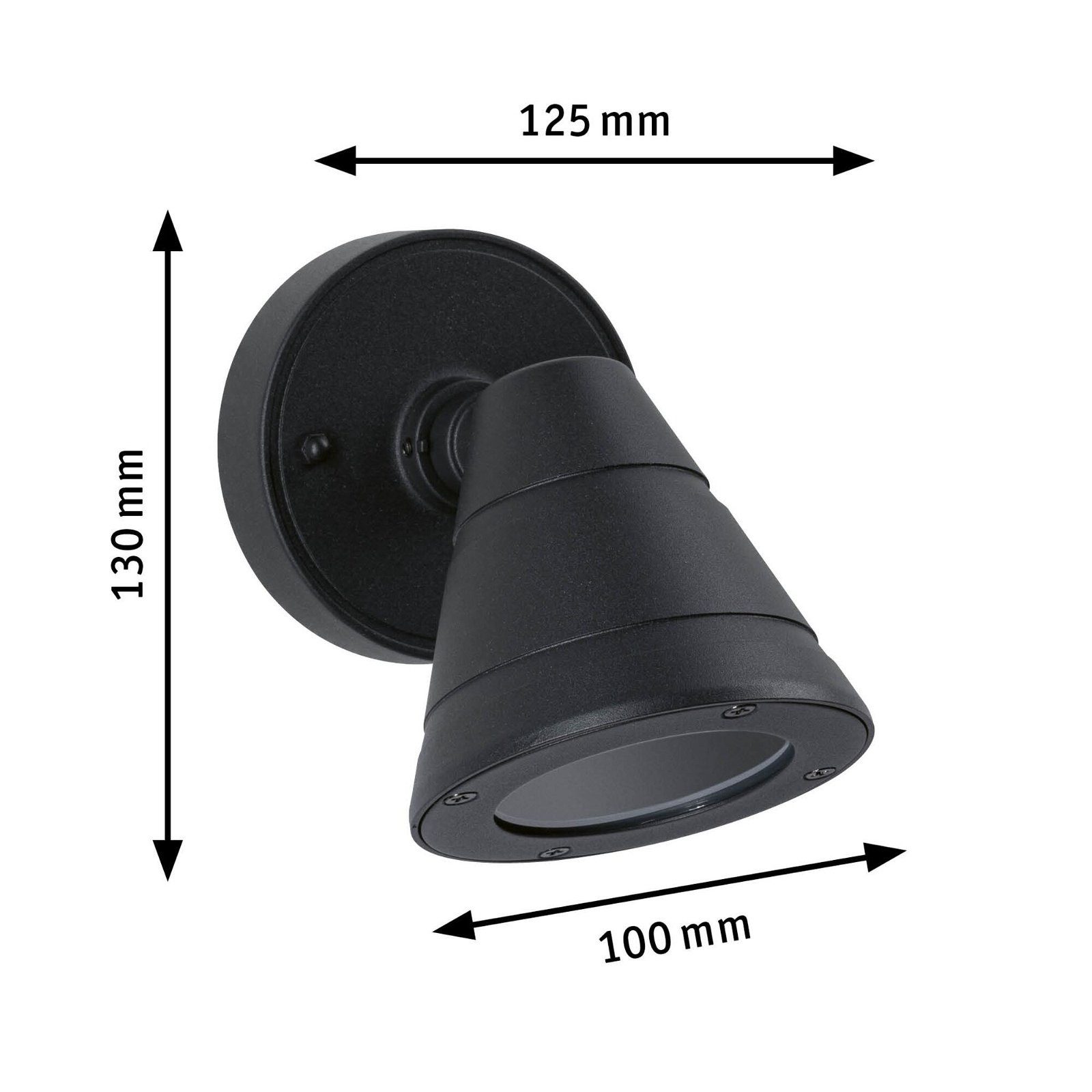 Paulmann Wandlamp voor buiten Trian IP44 rond 100x125mm max. 35W 230V antraciet aluminium (1 stuk)