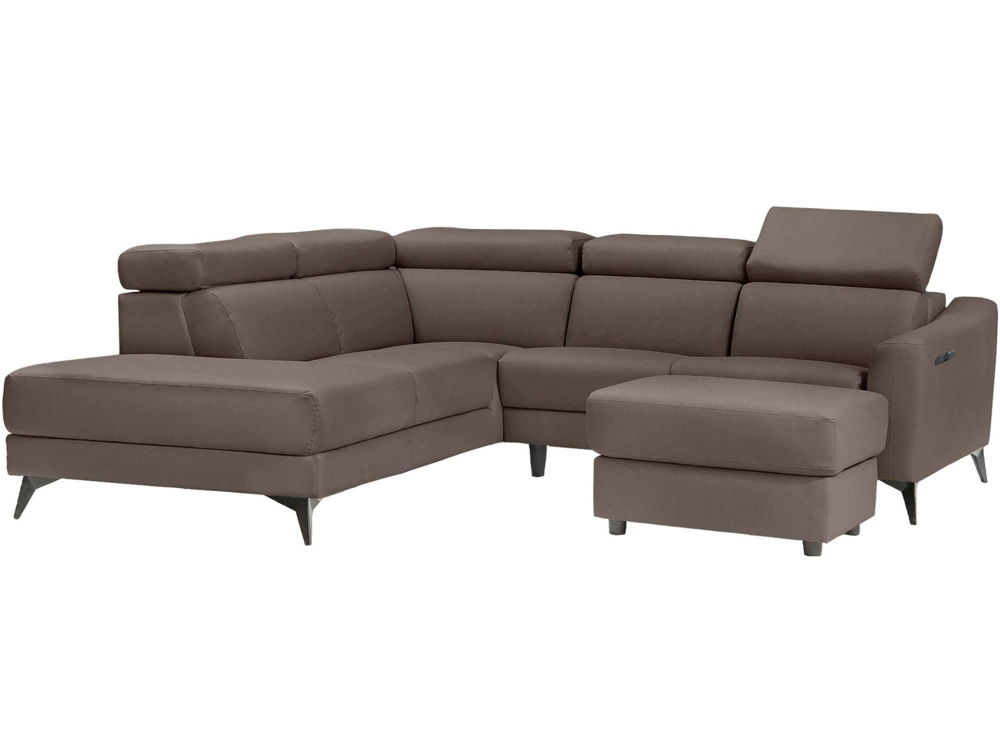 Places of Style Hoekbank Valerio met 1 elektrische relaxfunctie en usb-aansluiting