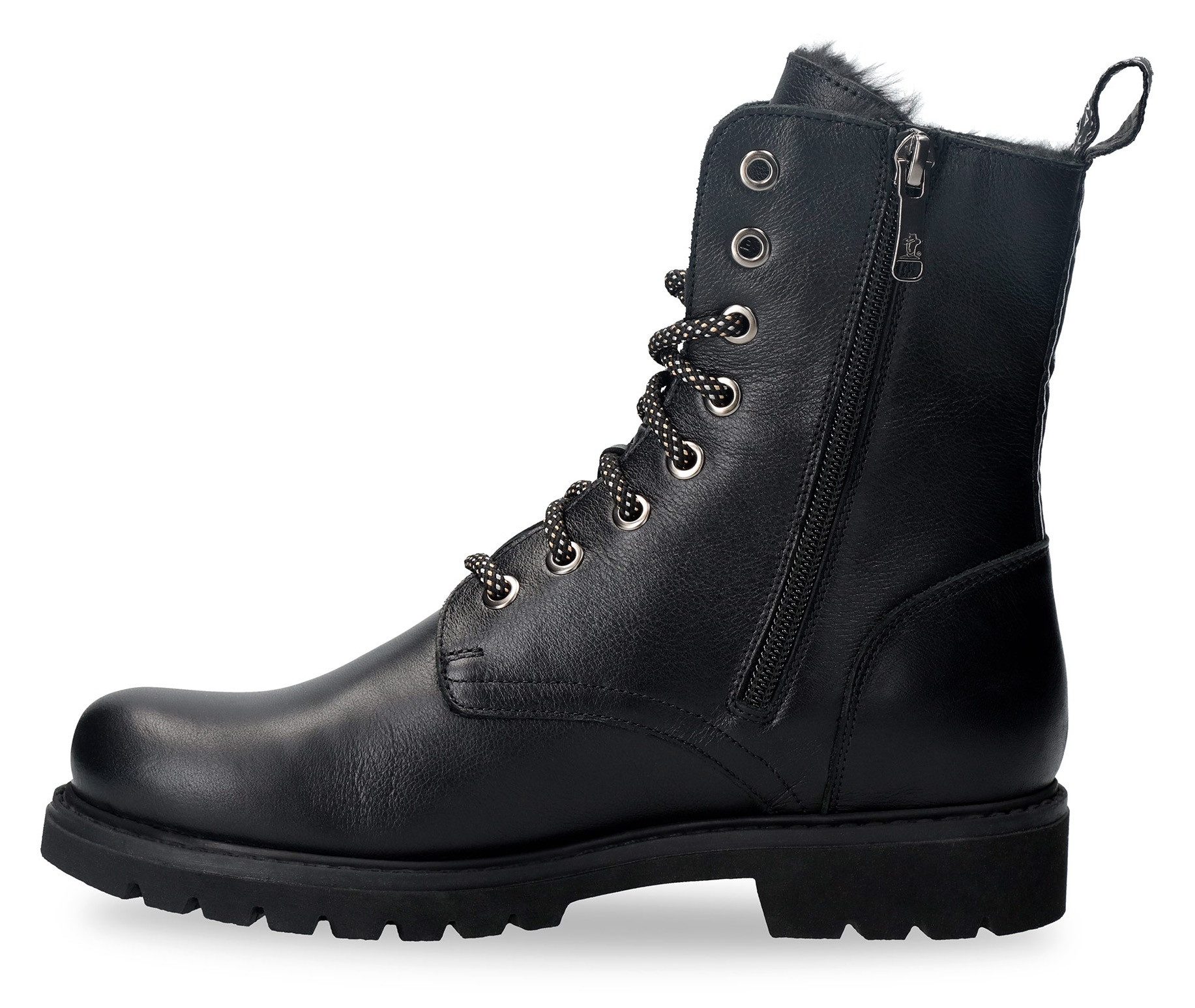 Panama Jack Veterschoenen Frisia , veterschoenen, enkellaars, blokhak, met warme voering
