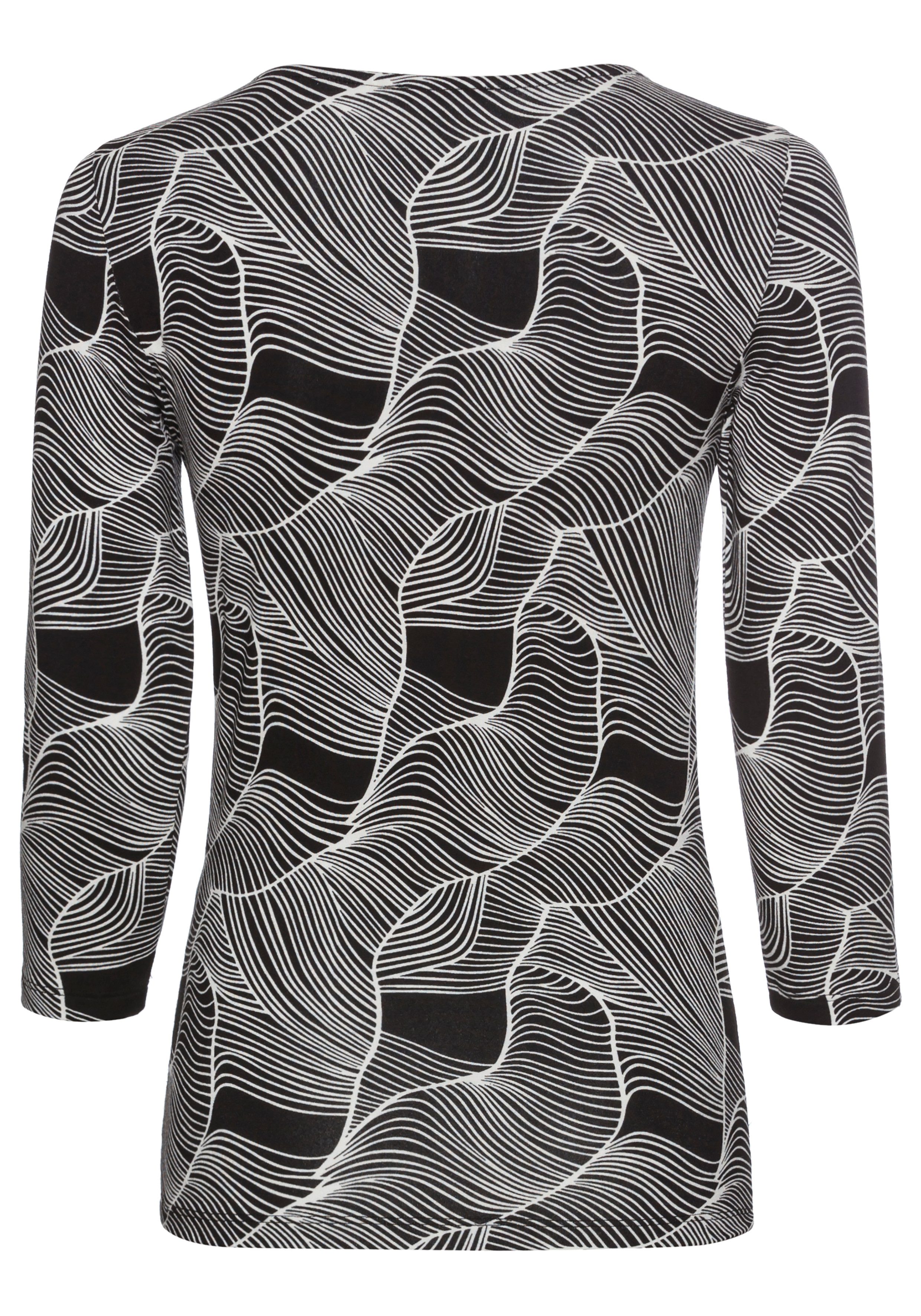 HECHTER PARIS Shirt met 3 4 mouwen met een moderne print
