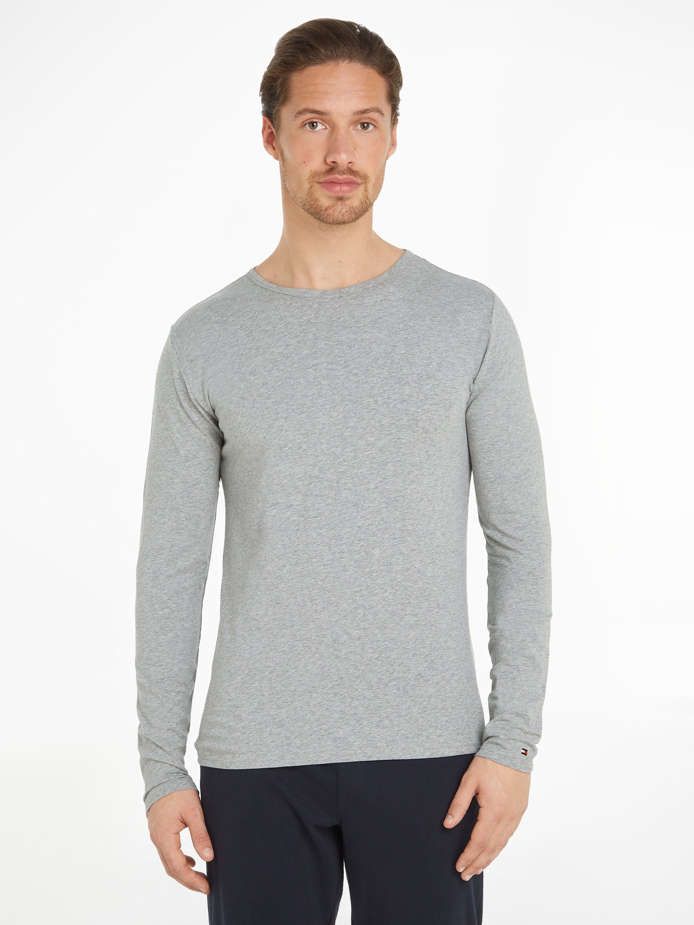 Tommy Hilfiger Underwear T-shirt 3P LS Tee met merklabel (Set van 3)