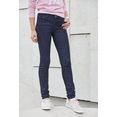 h.i.s skinny fit jeans mid waist ecologische, waterbesparende productie door ozon wash blauw