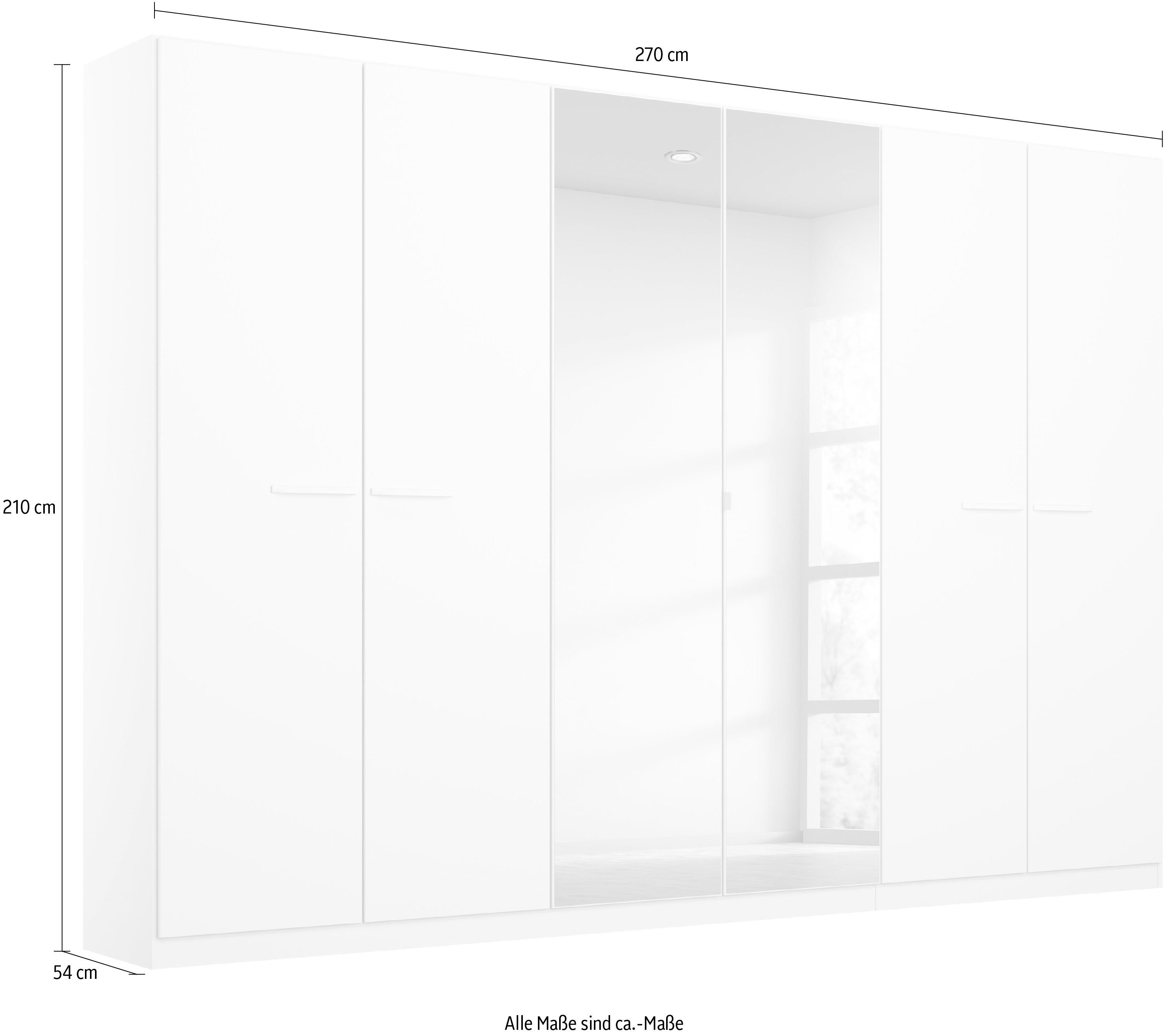 rauch Draaideurkast Kledingkast kast garderobe TOPSELLER OTELI incl. binnenindeling met 3 binnenlades extra planken optioneel met spiegel made in germany